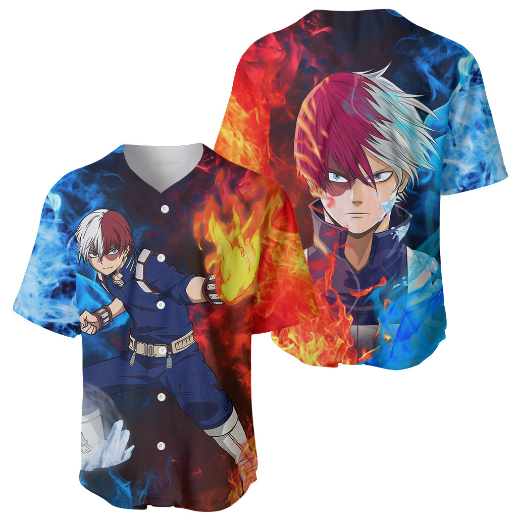 Shoto Todoroki My Hero Academia Baseball Jersey_1 Shoto Todoroki My Hero Academia Baseball Jersey_1