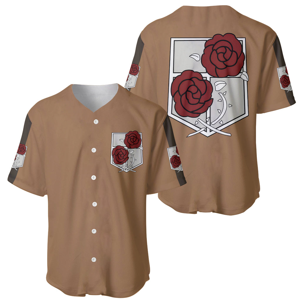 Stationary Guard Attack On Tittan Baseball Jersey Stationary Guard Attack On Tittan Baseball Jersey