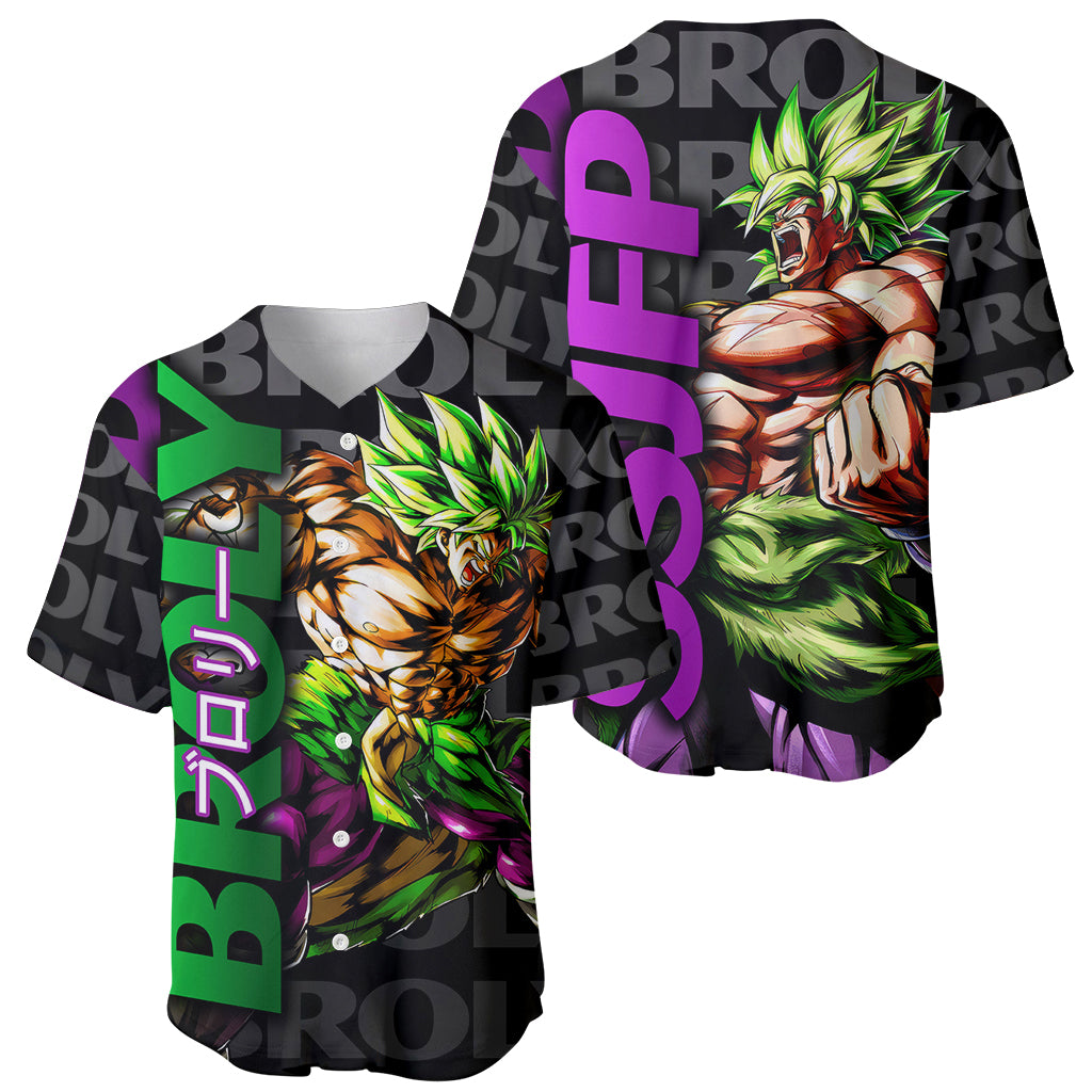 Super Saijan Broly Dragon Ball Baseball Jersey Super Saijan Broly Dragon Ball Baseball Jersey