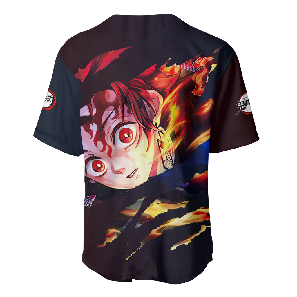 Tanjiro Water Sun Breathing Demon Baseball Jersey Tanjiro Water Sun Breathing Demon Baseball Jersey