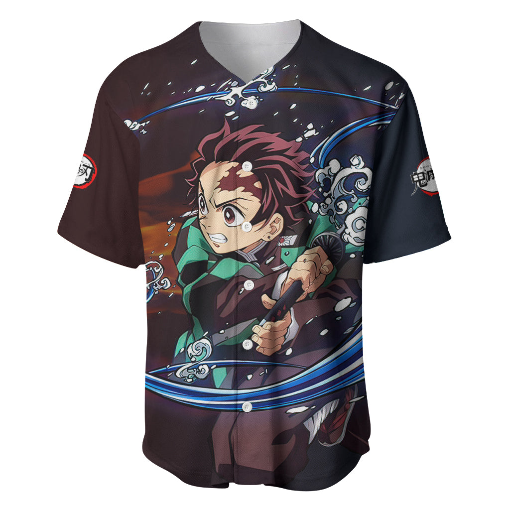 Tanjiro Water Sun Breathing Demon Baseball Jersey Tanjiro Water Sun Breathing Demon Baseball Jersey