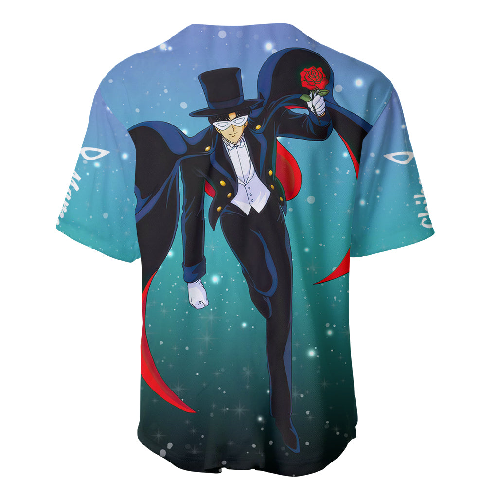 Tuxedo Sailor Moon Baseball Jersey Tuxedo Sailor Moon Baseball Jersey