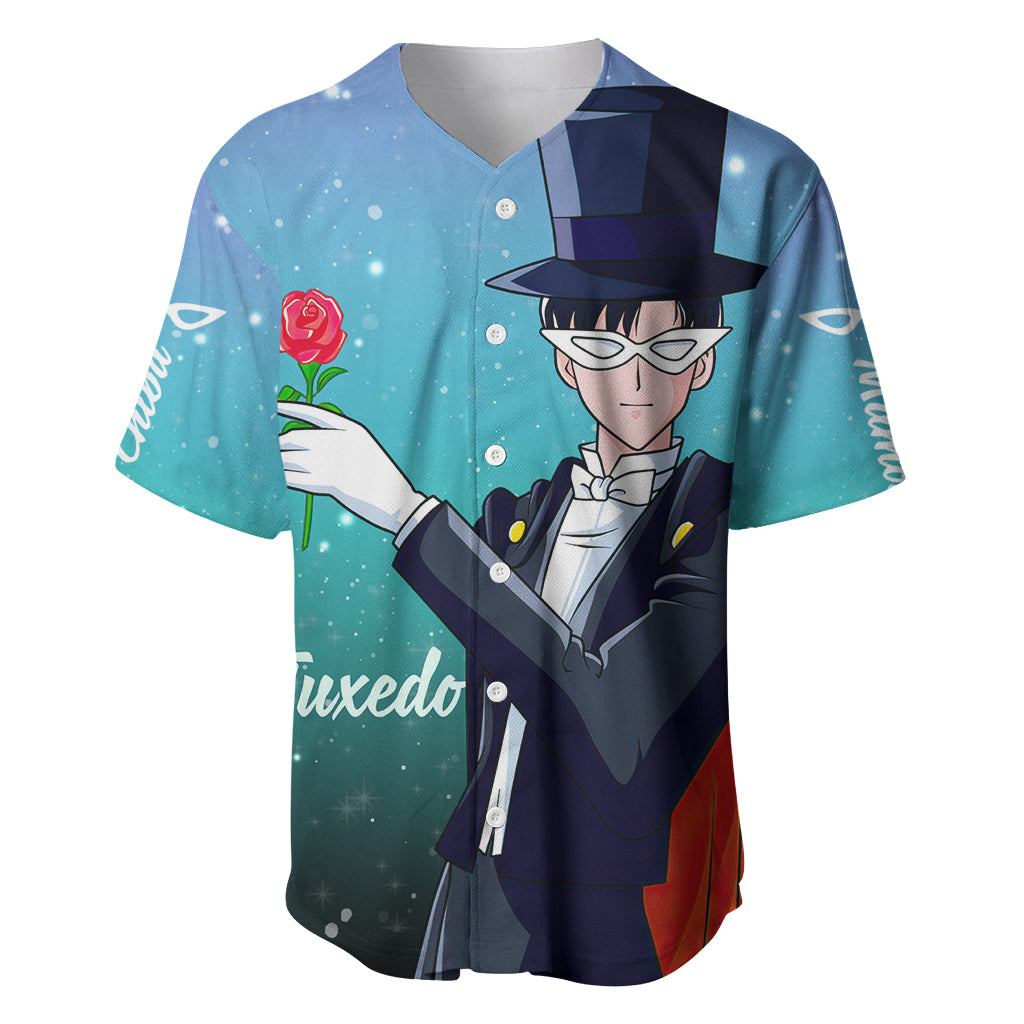 Tuxedo Sailor Moon Baseball Jersey Tuxedo Sailor Moon Baseball Jersey