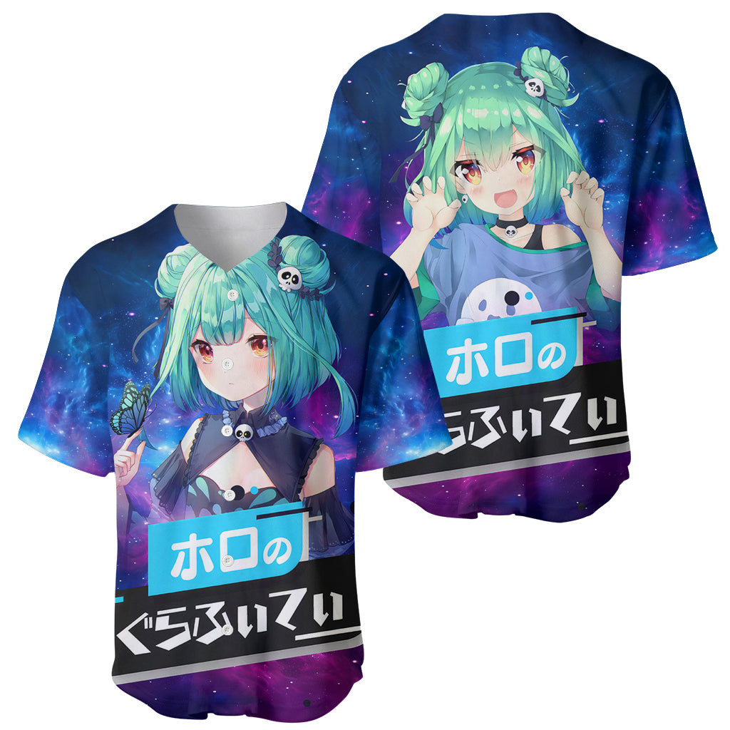 Uruha Rushia Holo Live Galaxy Baseball Jersey Uruha Rushia Holo Live Galaxy Baseball Jersey