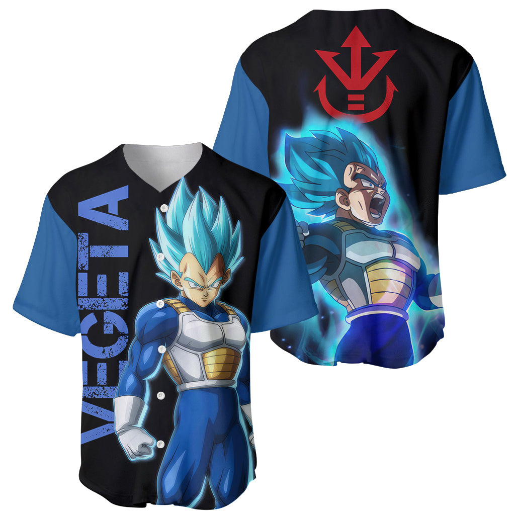 Vegeta Blue Dragon Ball Baseball Jersey Vegeta Blue Dragon Ball Baseball Jersey