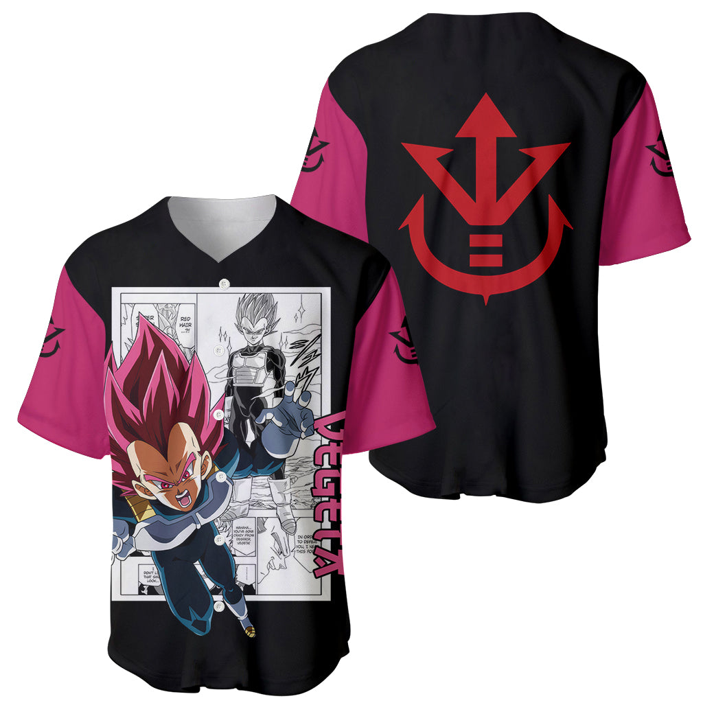 Vegeta God Dragon Ball Baseball Jersey Vegeta God Dragon Ball Baseball Jersey