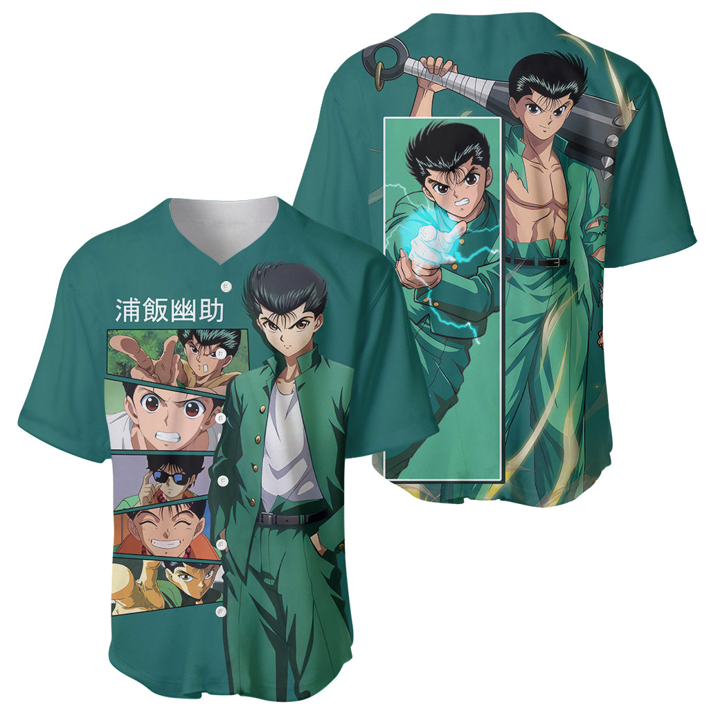 Yusuke Urameshi Yu Hakusho Baseball Jersey Yusuke Urameshi Yu Hakusho Baseball Jersey