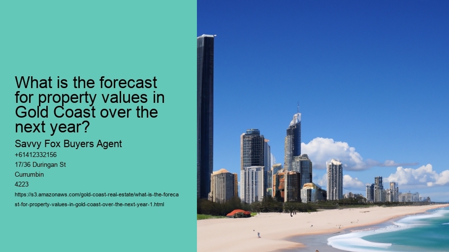 What is the forecast for property values in Gold Coast over the next year?