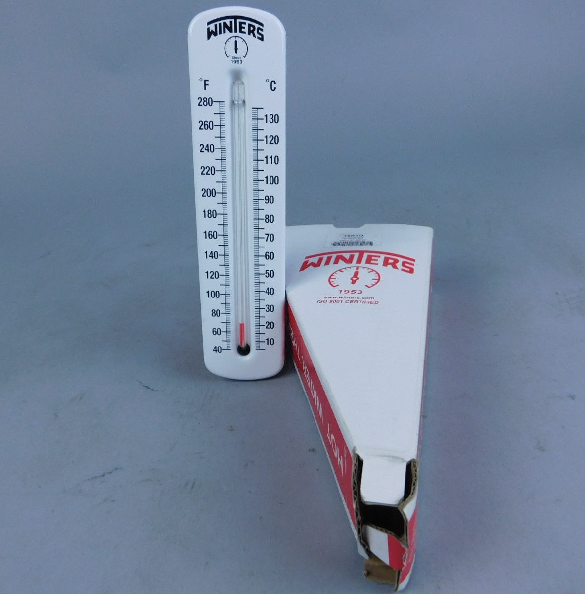 Winters TSW173 Hot Water Temperature Gauge, 1/2″ 40/280F Angle