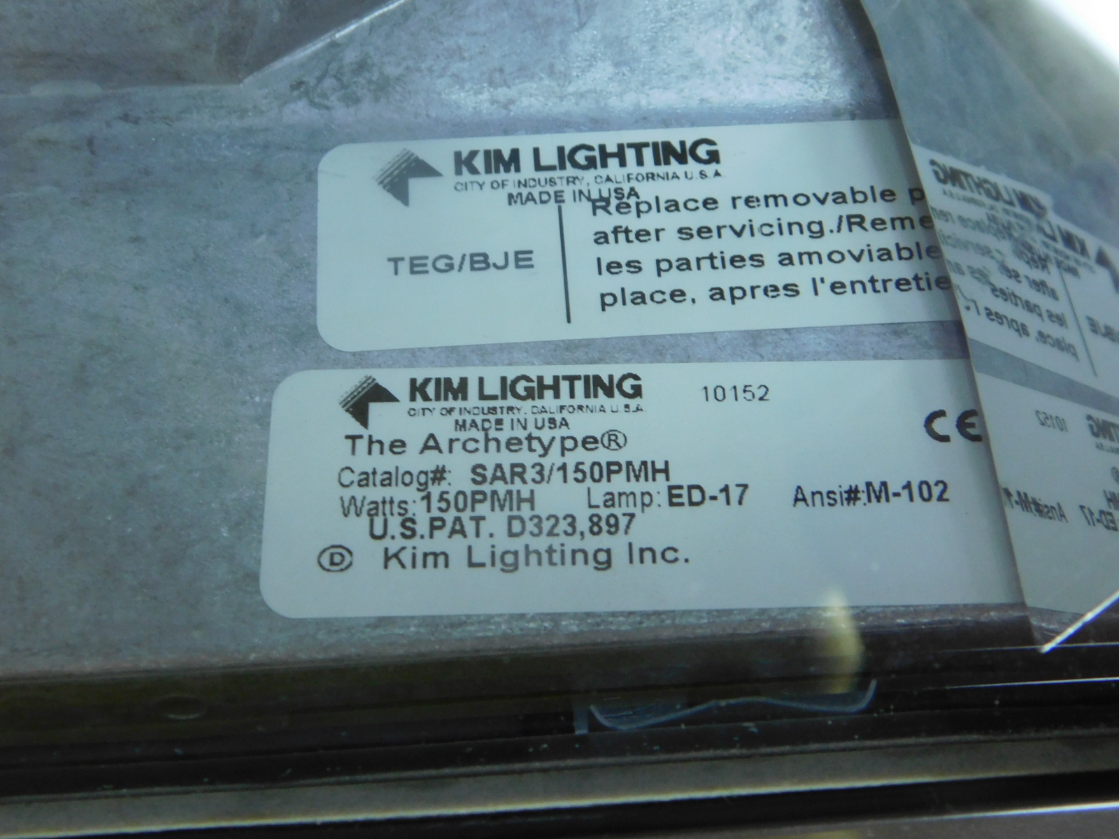 Hubbell Kim SAR3/150PMH The Archetype SAR Model ED-17-Light Fixture Only –  GPM Surplus