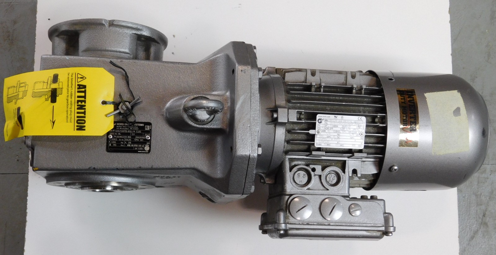 Nord Motor SK-80L//4CUS W// Nord 1 Hp Reducer SK 92672AFB-80L//4 CUS