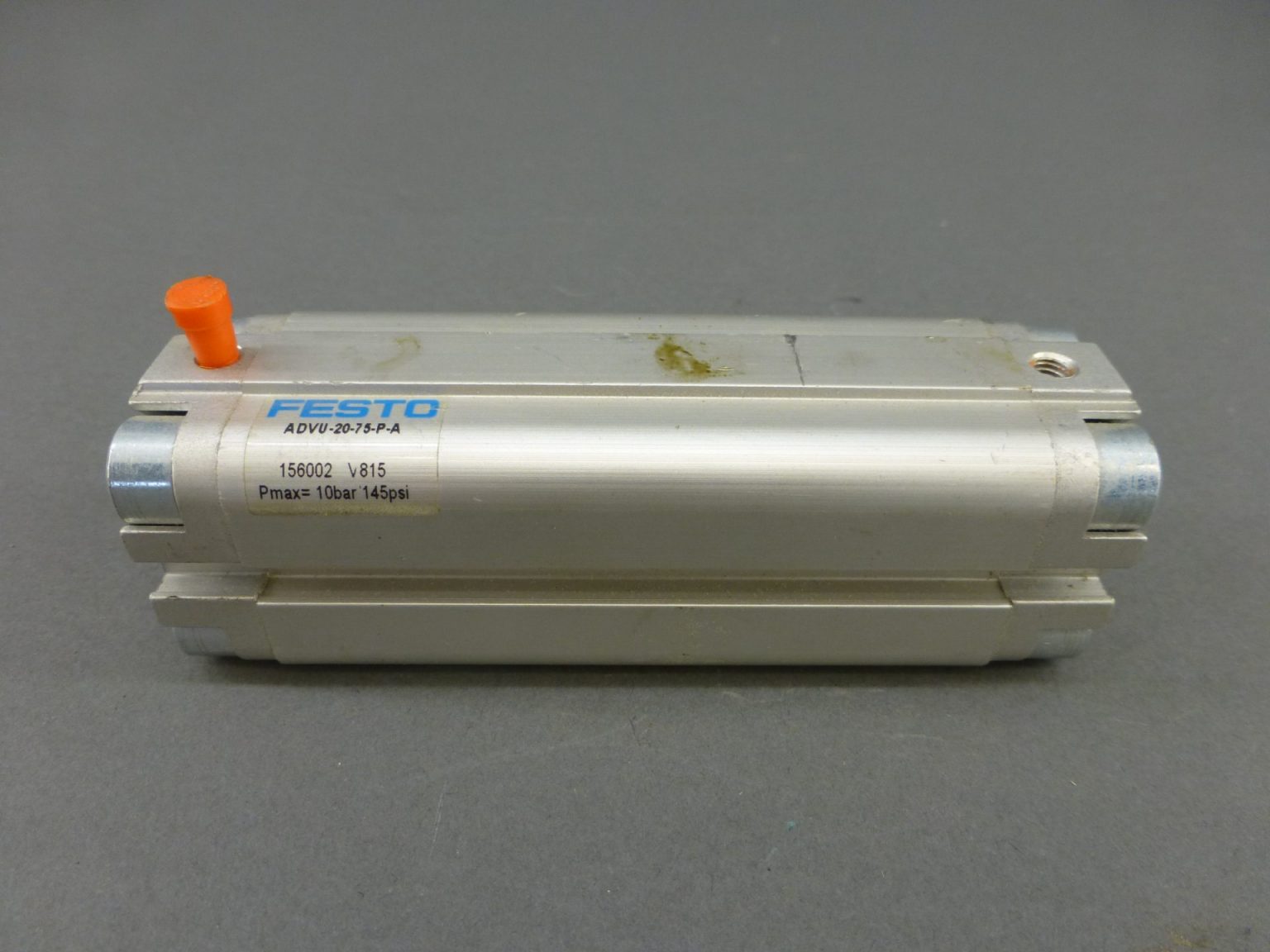 Festo ADVU2075PA Pneumatic Cylinder, 10 Bar, 145 PSI GPM Surplus