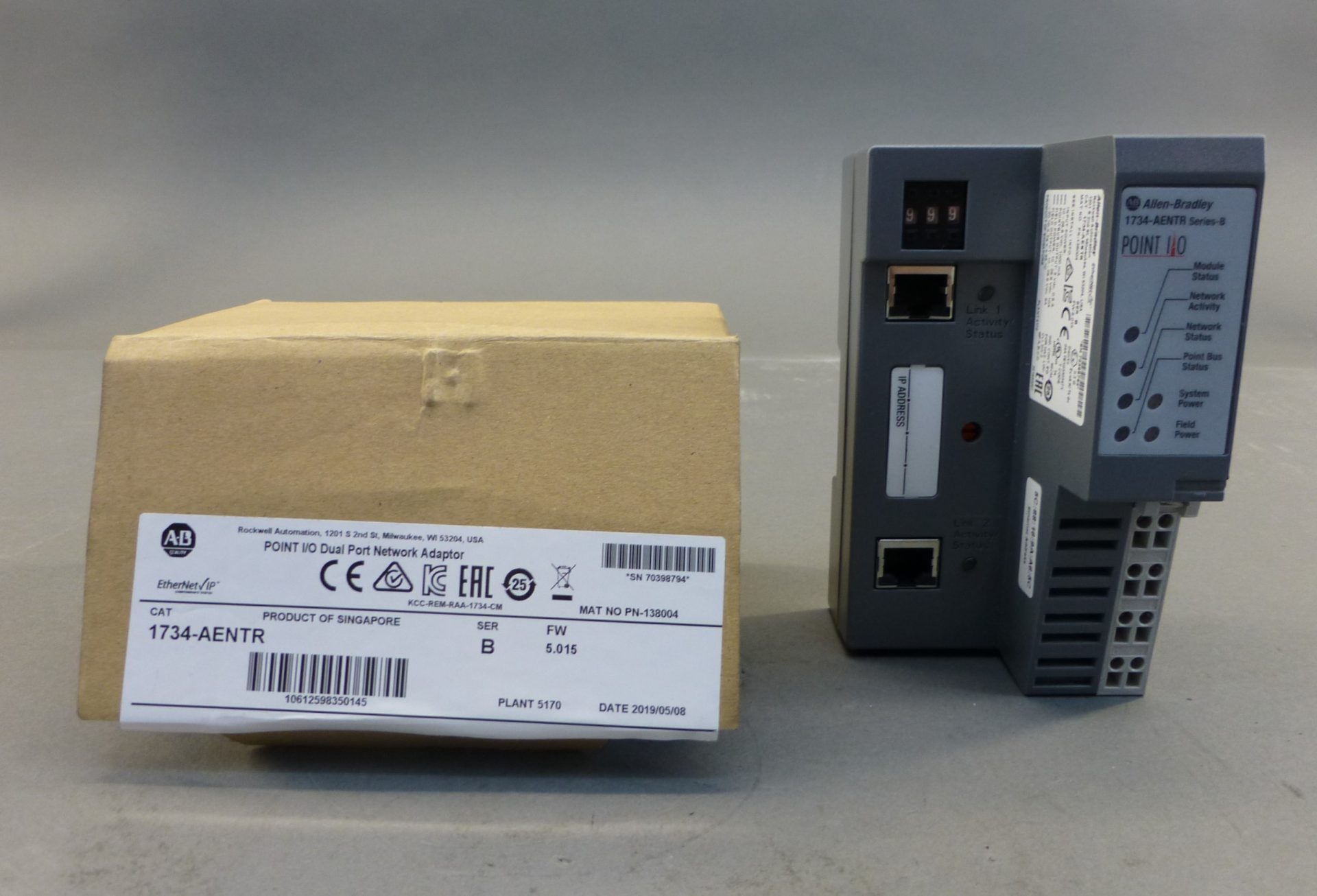 *NEW* Allen-Bradley 1734-AENTR Point I/O Dual Port Network Adapter, Ser ...