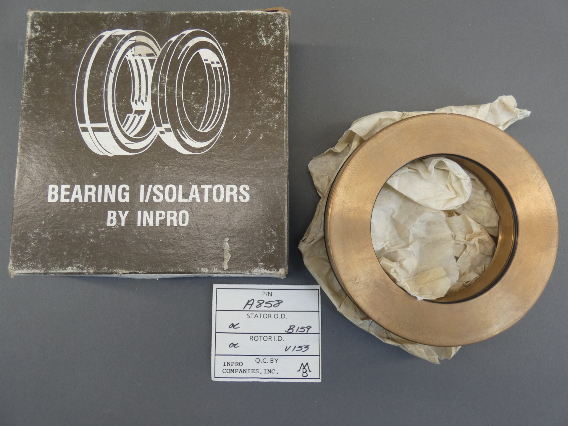Inpro 235A4575GE307 Seal Bearing Isolator A858 GPM Surplus