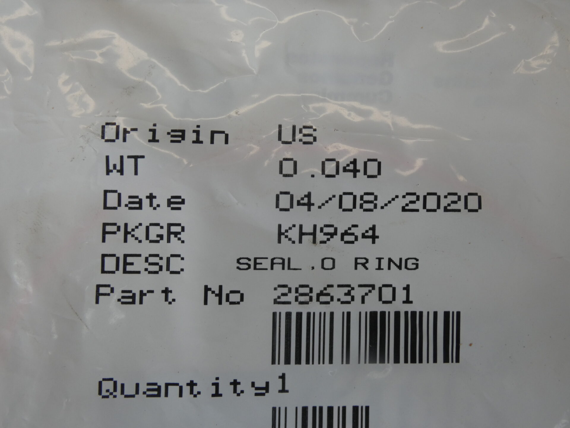 Cummins 2863701 O-Ring Seal – GPM Surplus