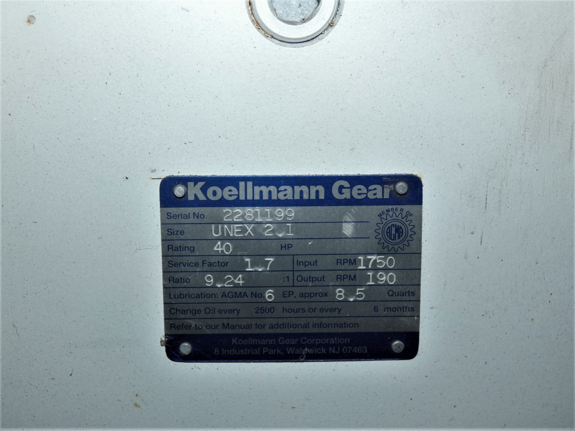 9 24 Ratio Koellmann Gear Mk1 Unex 2 1 Extruder Gear Gpm Surplus