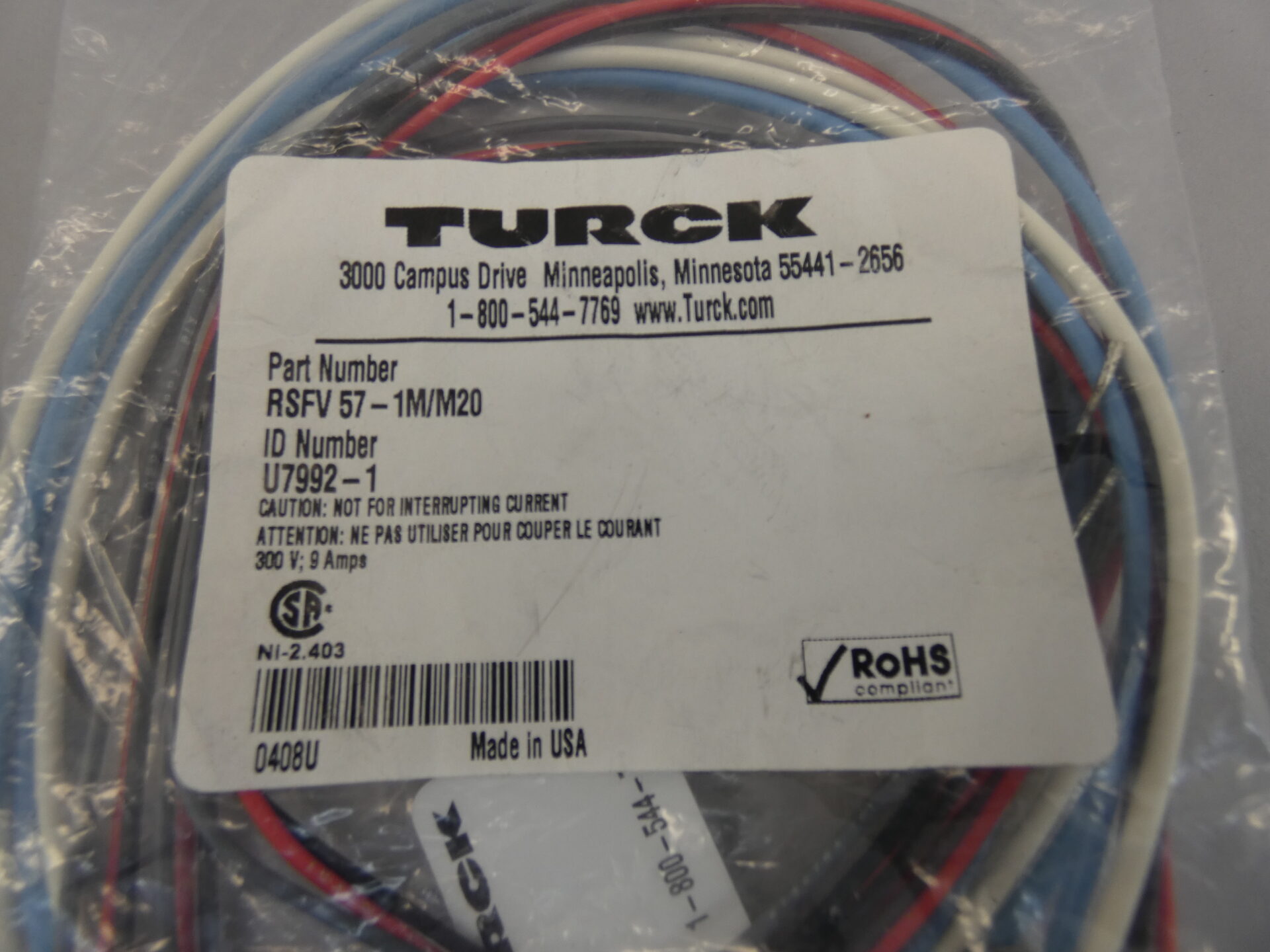SINGLE ENDED MALE RECEPTABLE,U-44690 Details about  / TURCK RSF 56-4M//14.5//NPT//CS11894 #272715