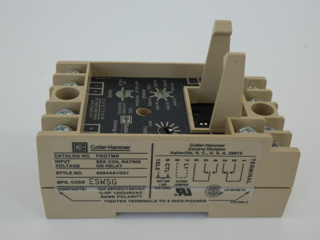 CutlerHammer PROTMR Universal Voltage Timing Relay, 9084A61G01, 10A