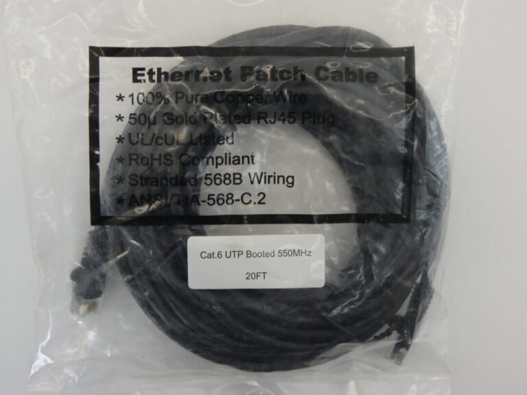 Primus CAT 6 UTP Booted 550MHz Ethernet Patch Cable 20FT GPM Surplus