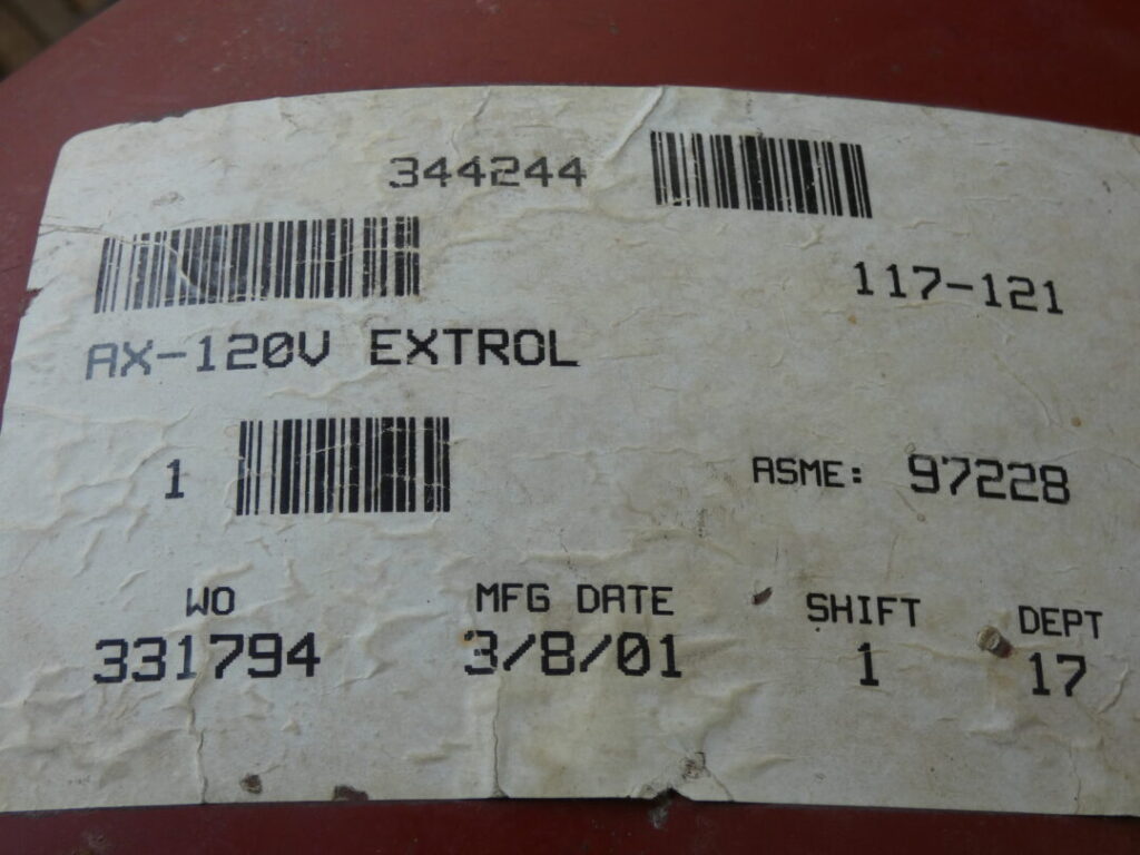 Armstrong Amtrol AX120V Extrol Expansion Tank 125PSI GPM Surplus