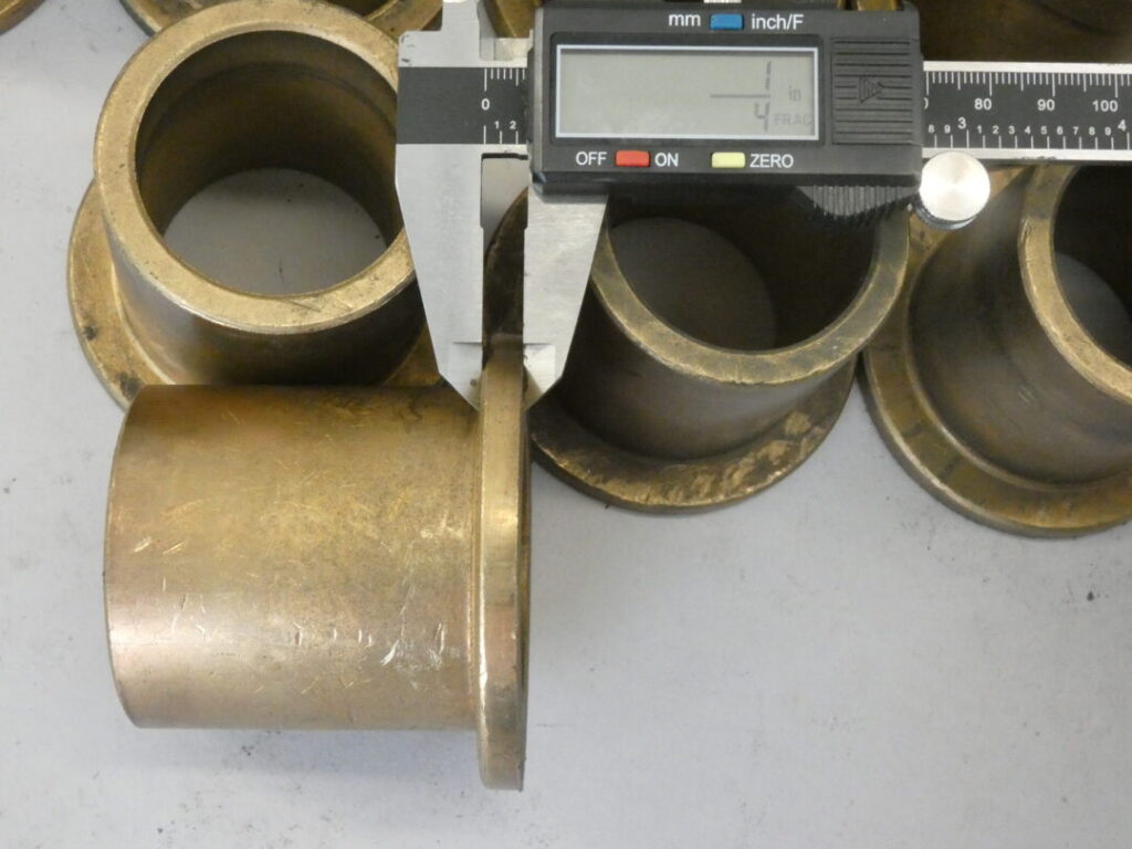 *Lot of 16* Flanged Bearing Sleeves 13/4″ ID x 21/4″ OD x 21/2″ Long Sleeve x 1/4″ Wide