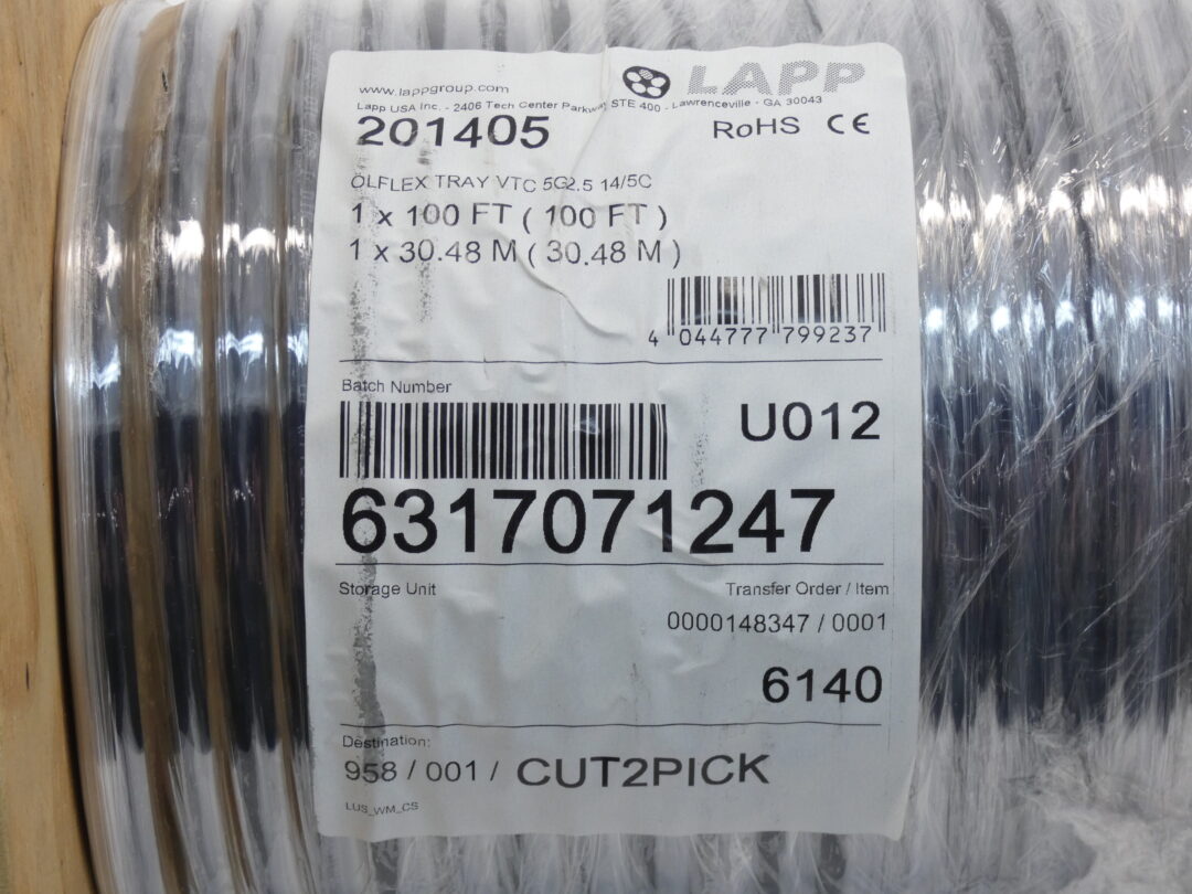 *100 Ft.* 201405 OLFLEX Tray VTC Cable 14AWG/5C GPM Surplus