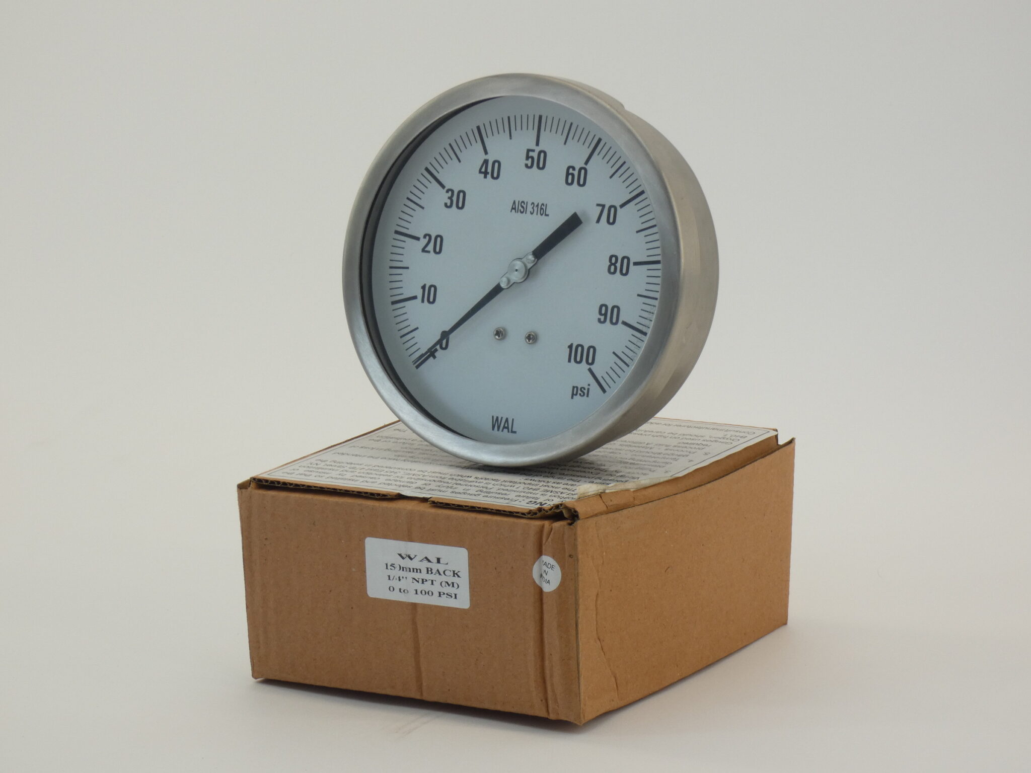Wal-Rich General Pressure Gauge #1712508 2.5" 0-100 psi 1/4" NPT LM New in Box 
