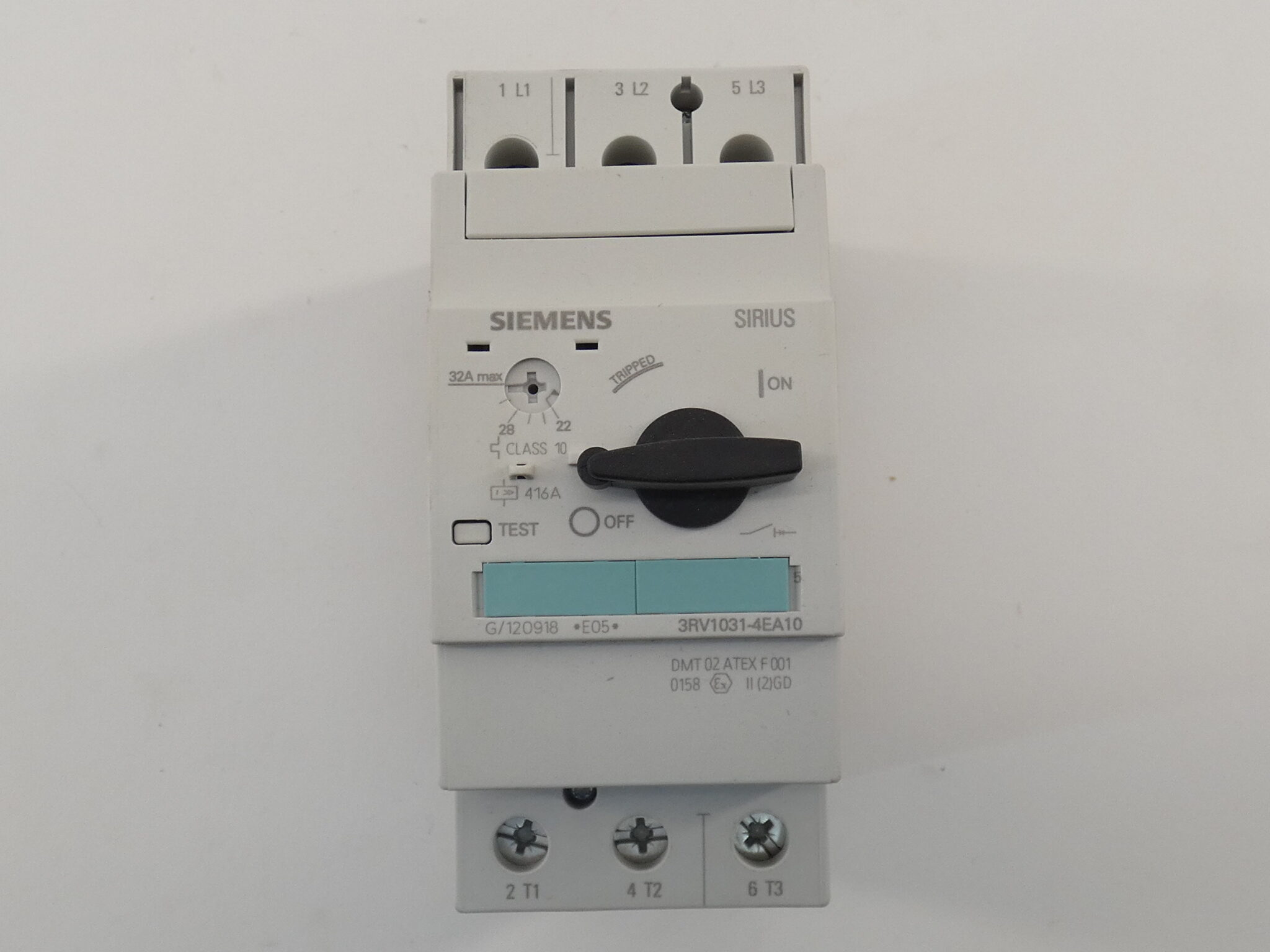 Siemens 3RV1031-4EA10 Motor Starter Protector - 22-32A FLA Range, Screw Terminals, 65kA SCCR