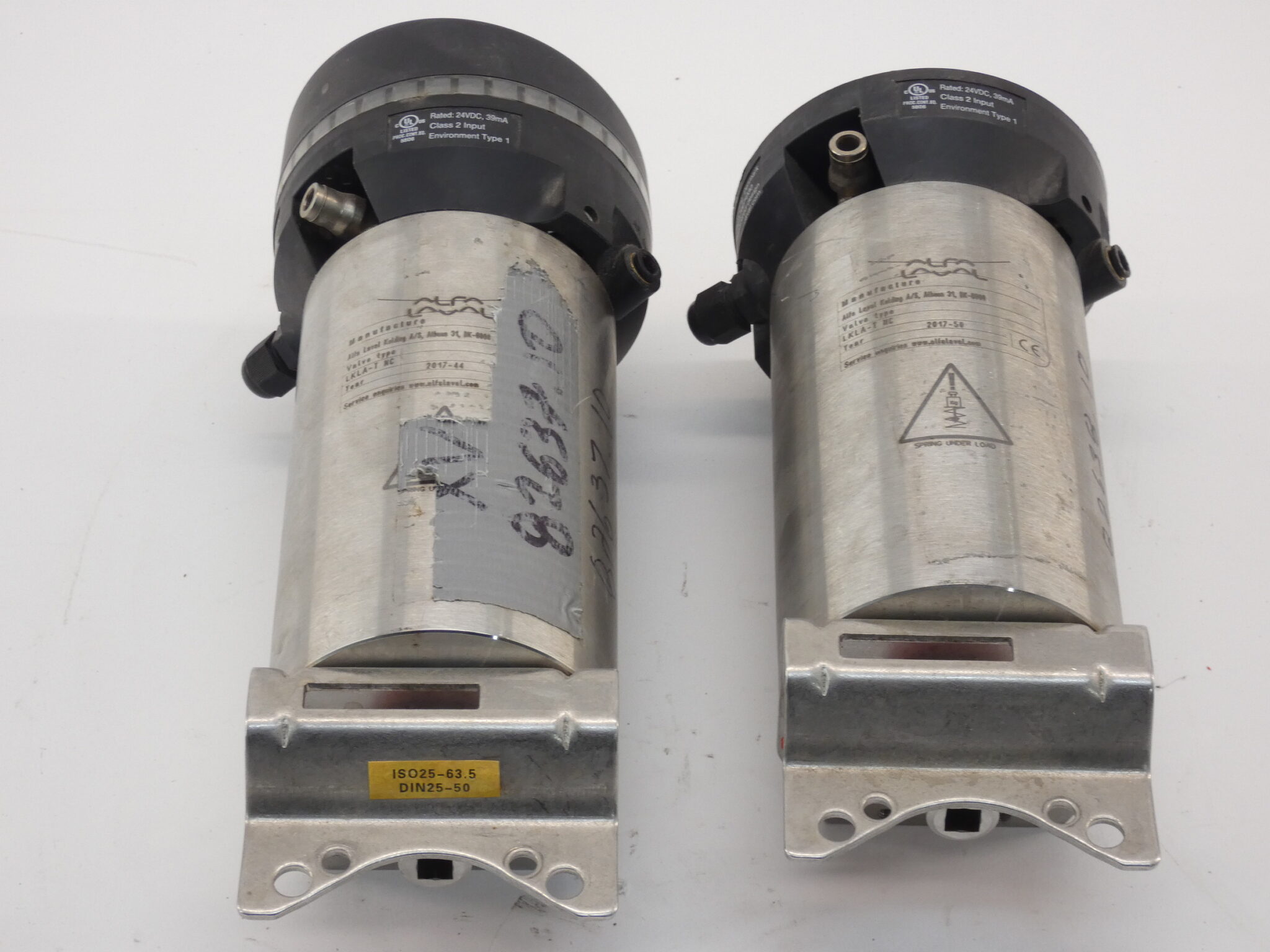 *Lot of 2* Alfa Laval LKLAT NC Actuator 24VDC GPM Surplus