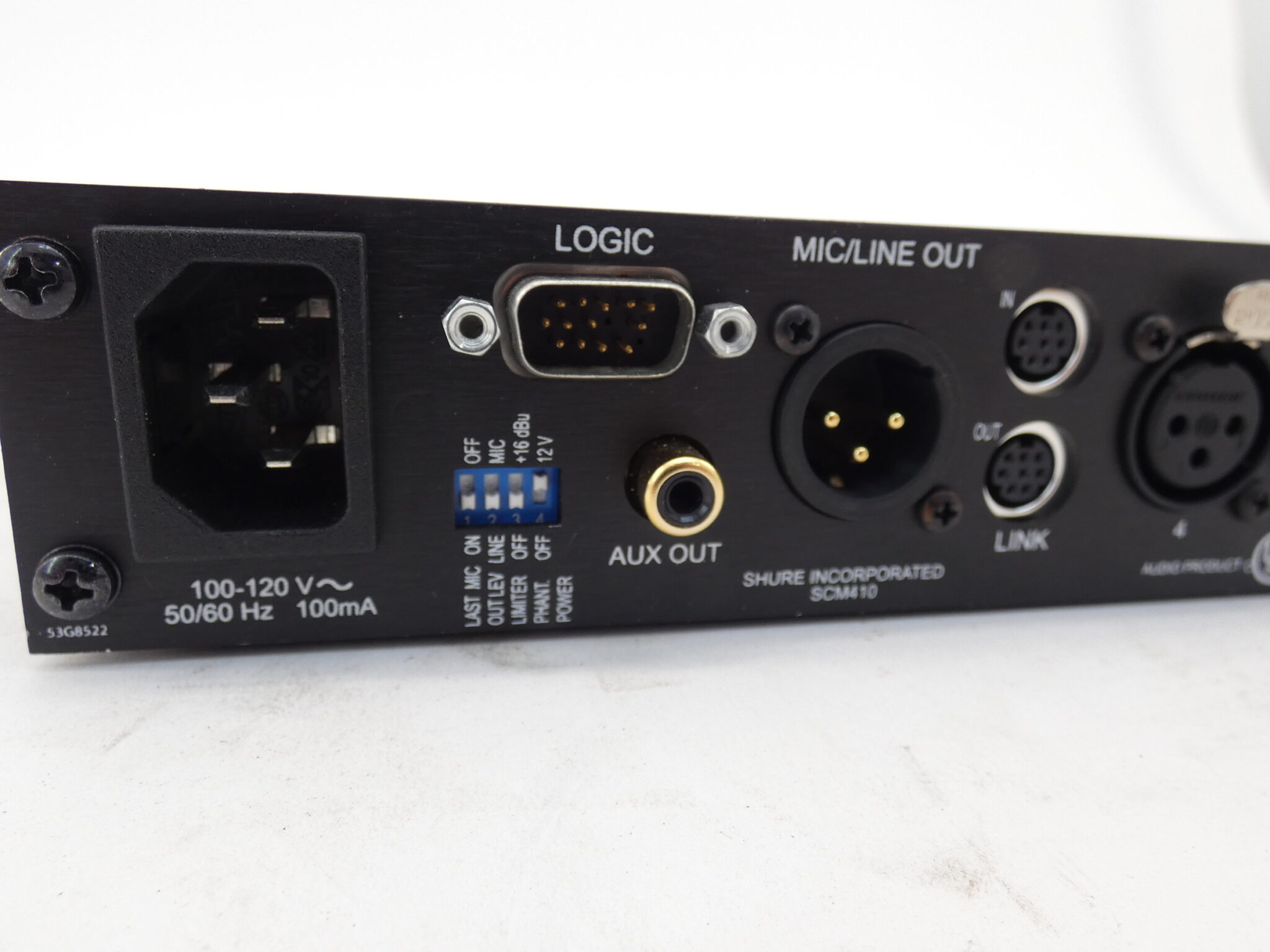 Shure SCM410 Quad 4Channel Automatic Mixer w/ Power Cord, 100120V