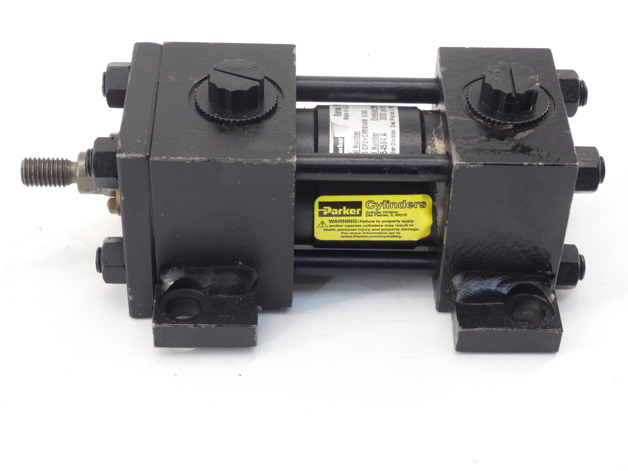 Cylindre Hydraulique Parker 4.00 CJJ2HKP29MC - Alésage 4", Course 6", 3000 PSI, Montage à Bride, Neuf