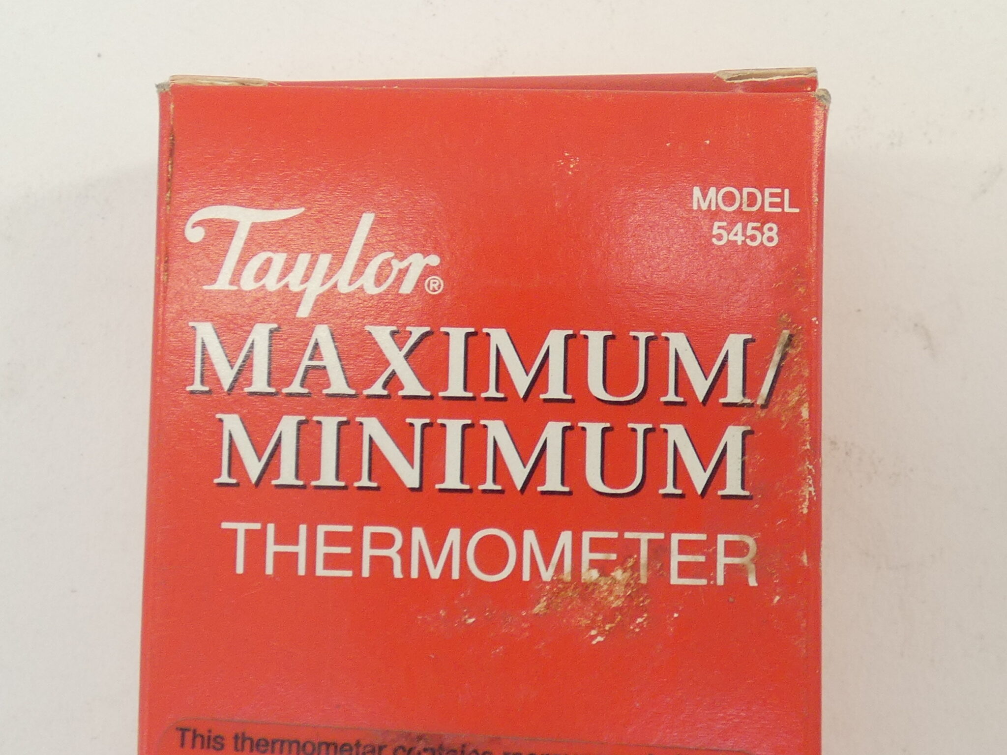 Taylor 5458 Maximum Minimum Thermometer 40°f 120°f Gpm Surplus