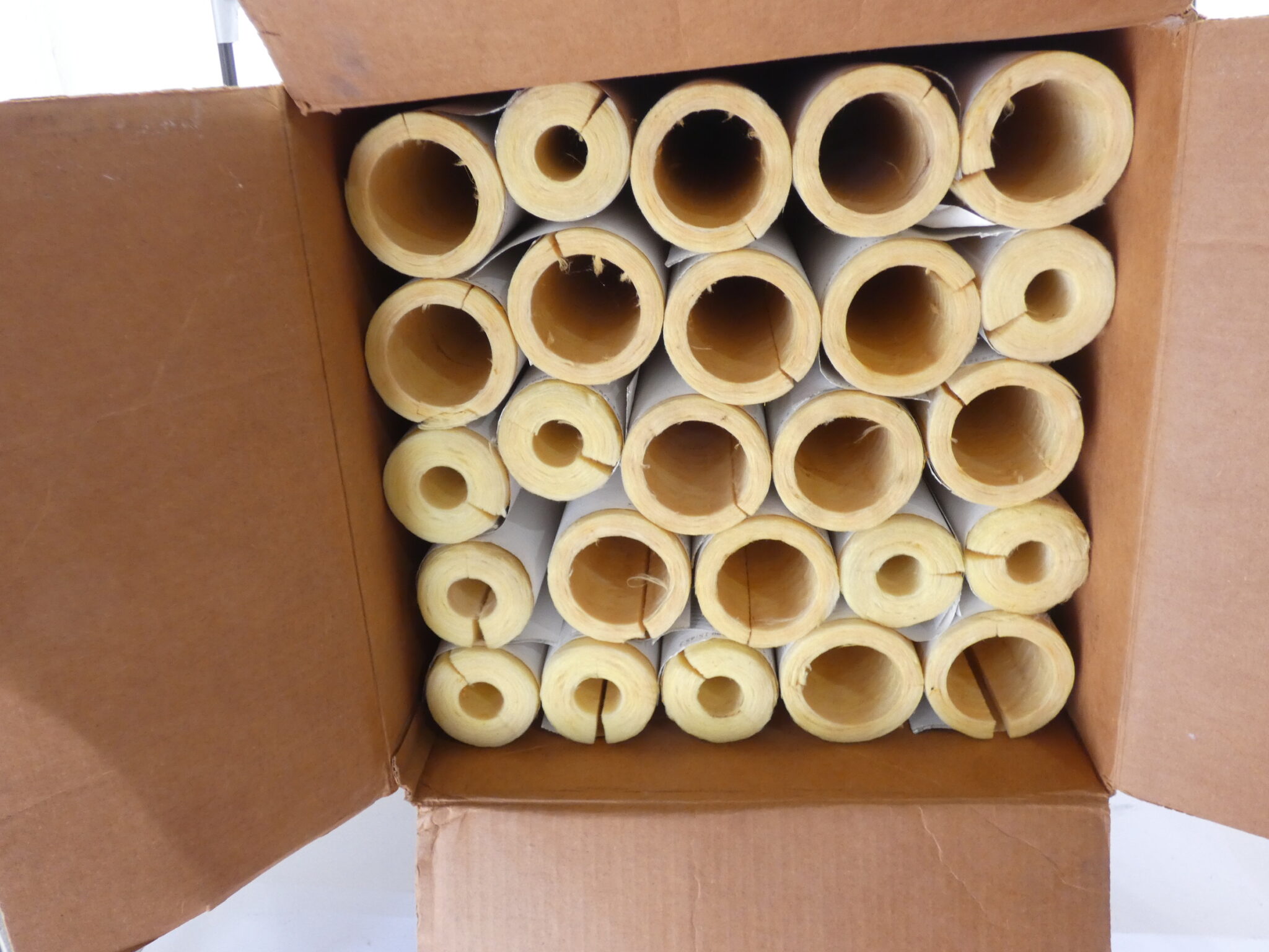 *Lot of 25* Fiberglass Pipe Wraps, 3/4" or 1-1/8" x 1" and 2-1/2" - NEW Surplus!