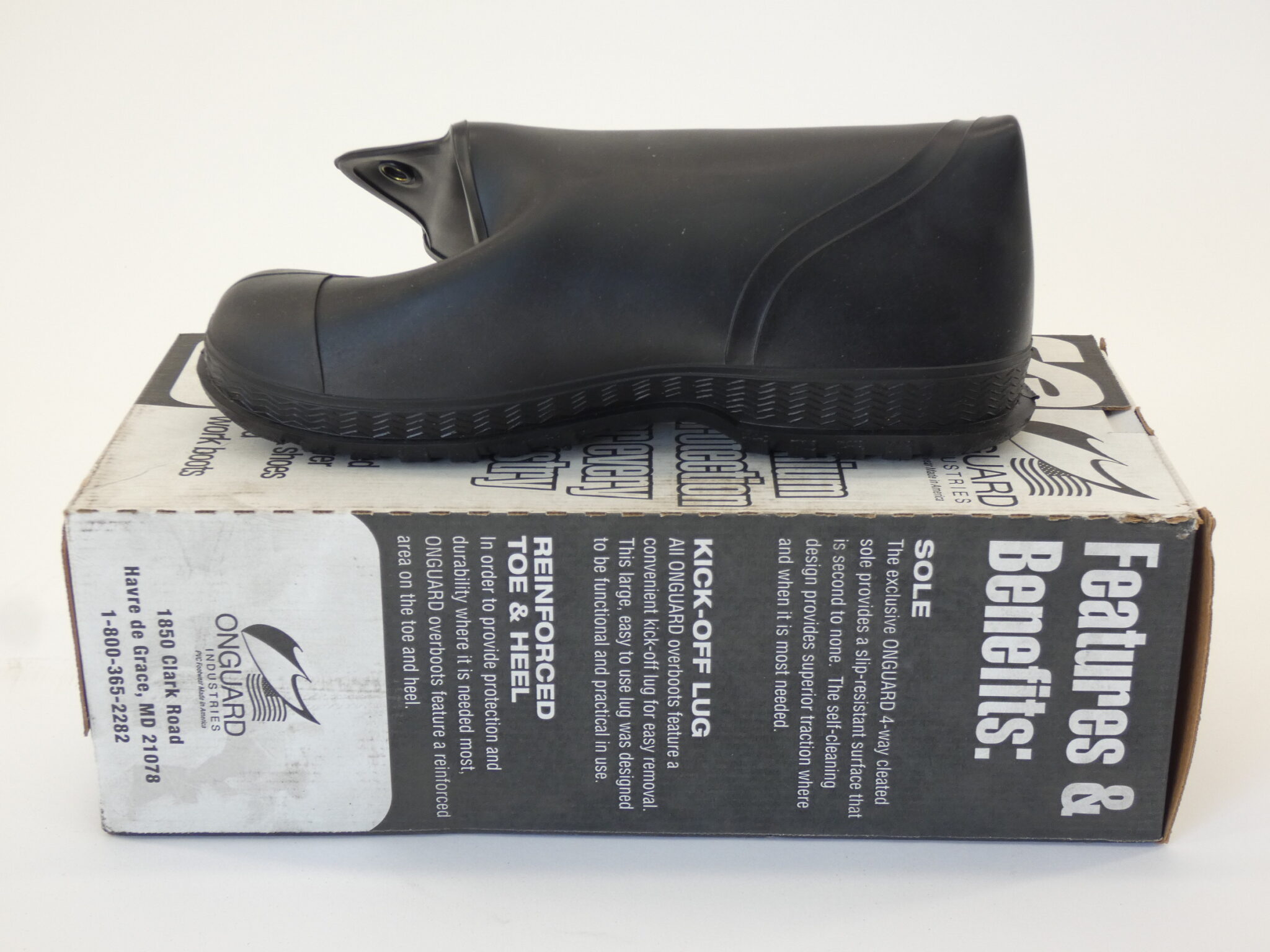 Onguard 86020 Overboot, 10" PVC Overshoe ( Black ), Fits Sizes: 8-9, MD - NEW...