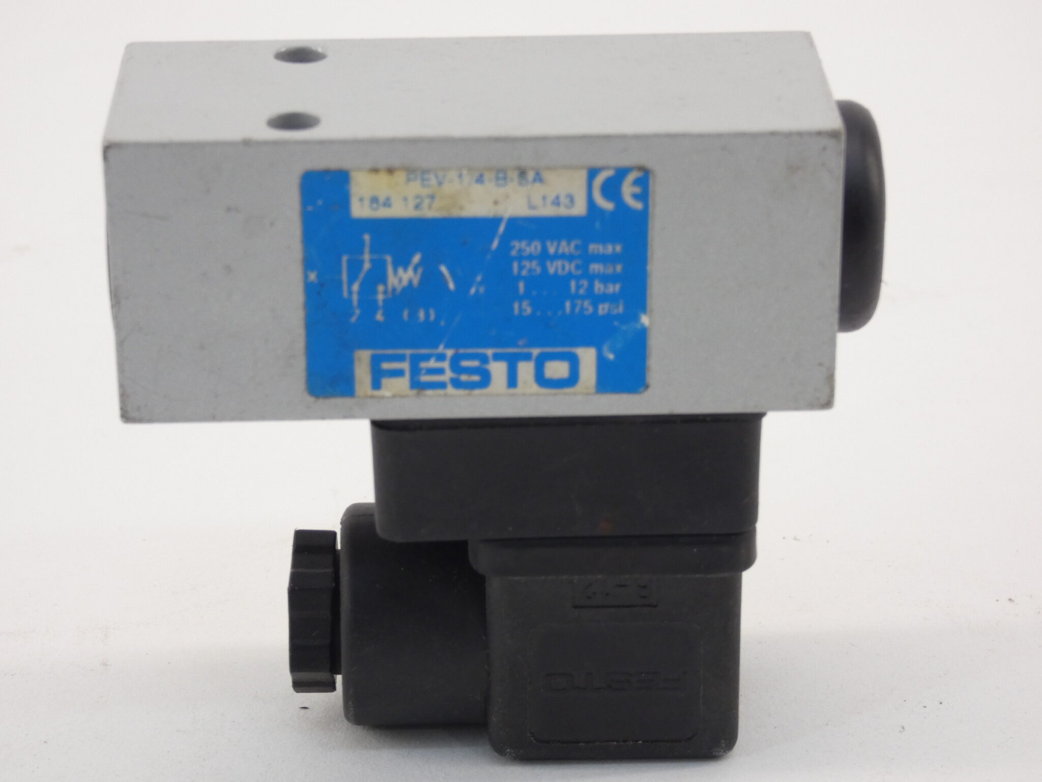 Festo PEV-1/4-B-SA Pressure Switch 184127 250VAC 125VDC 175PSI – GPM ...