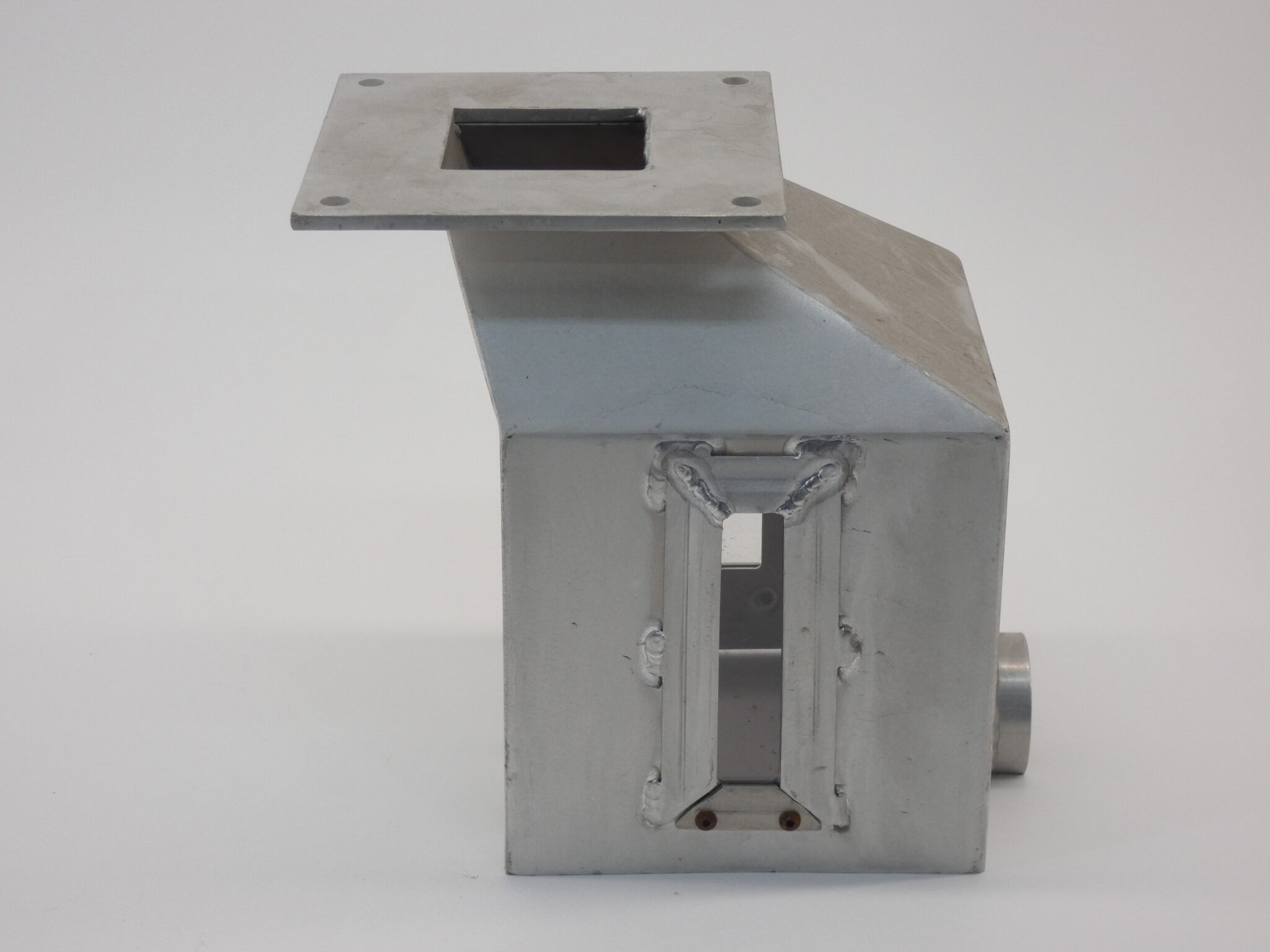 Aluminum Hopper w/ Sight Glass 8″ Opening Size 12″ Height GPM Surplus