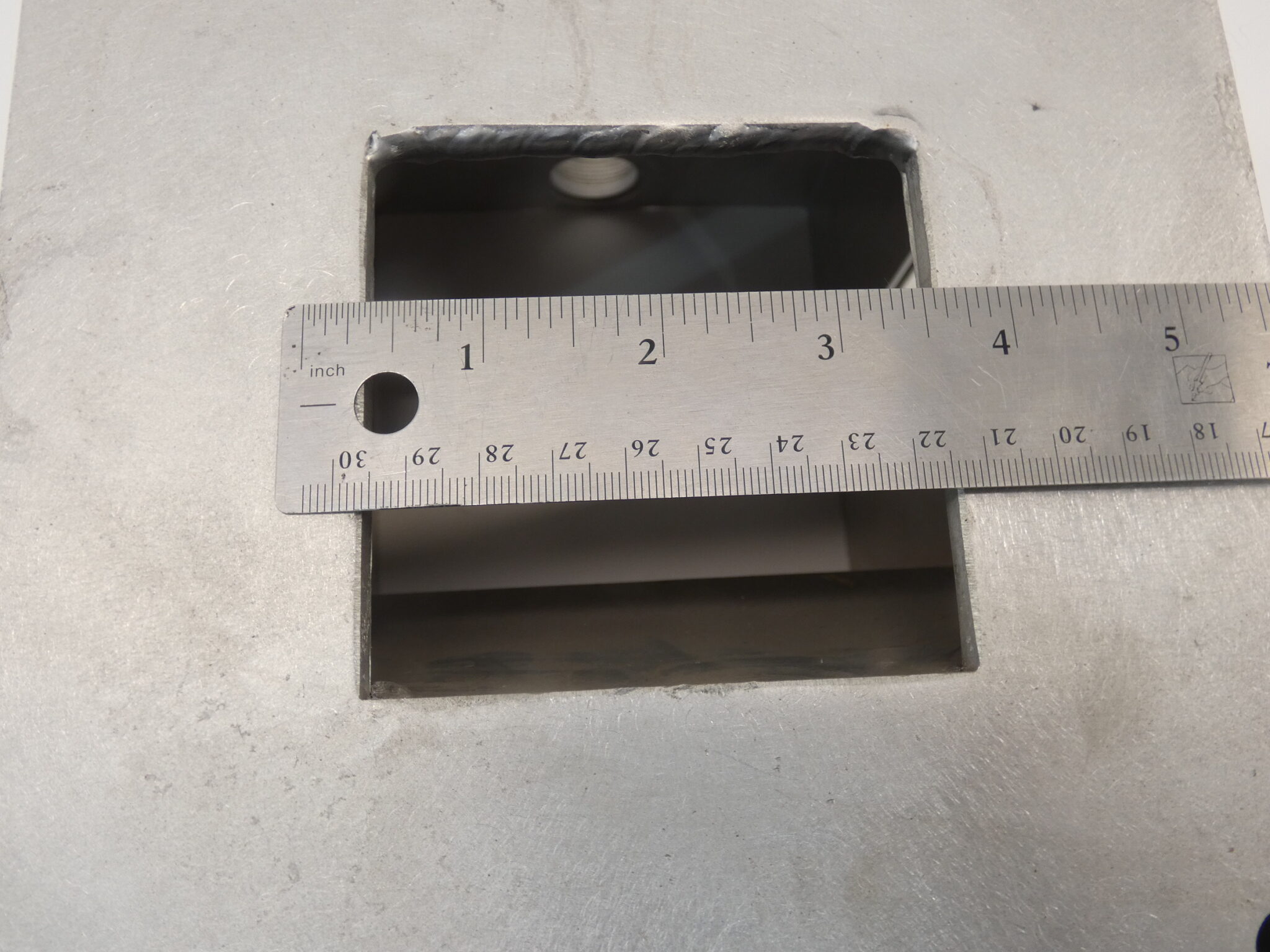 Aluminum Hopper w/ Sight Glass 8″ Opening Size 12″ Height GPM Surplus