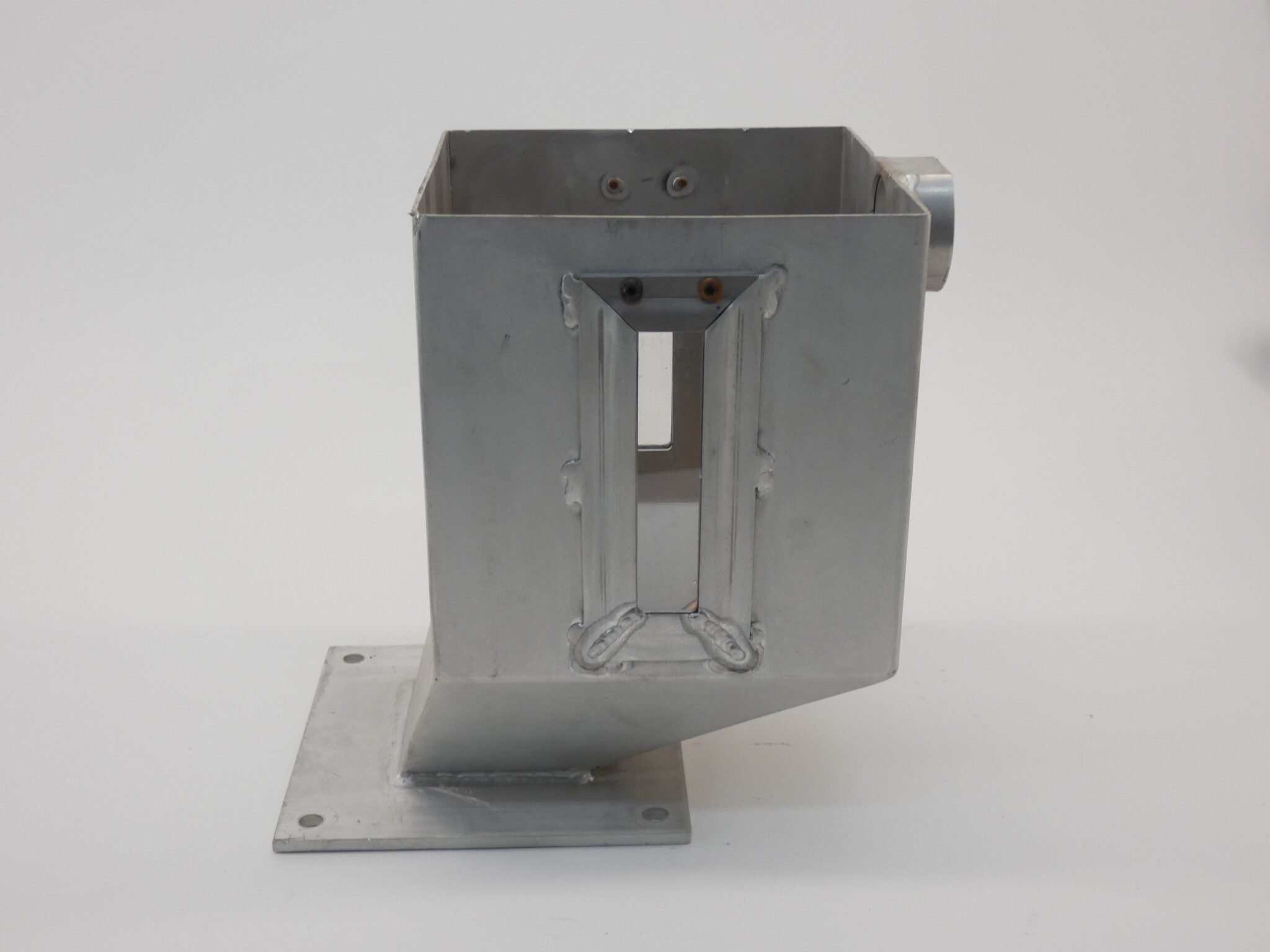 Aluminum Hopper w/ Sight Glass 8″ Opening Size 12″ Height GPM Surplus