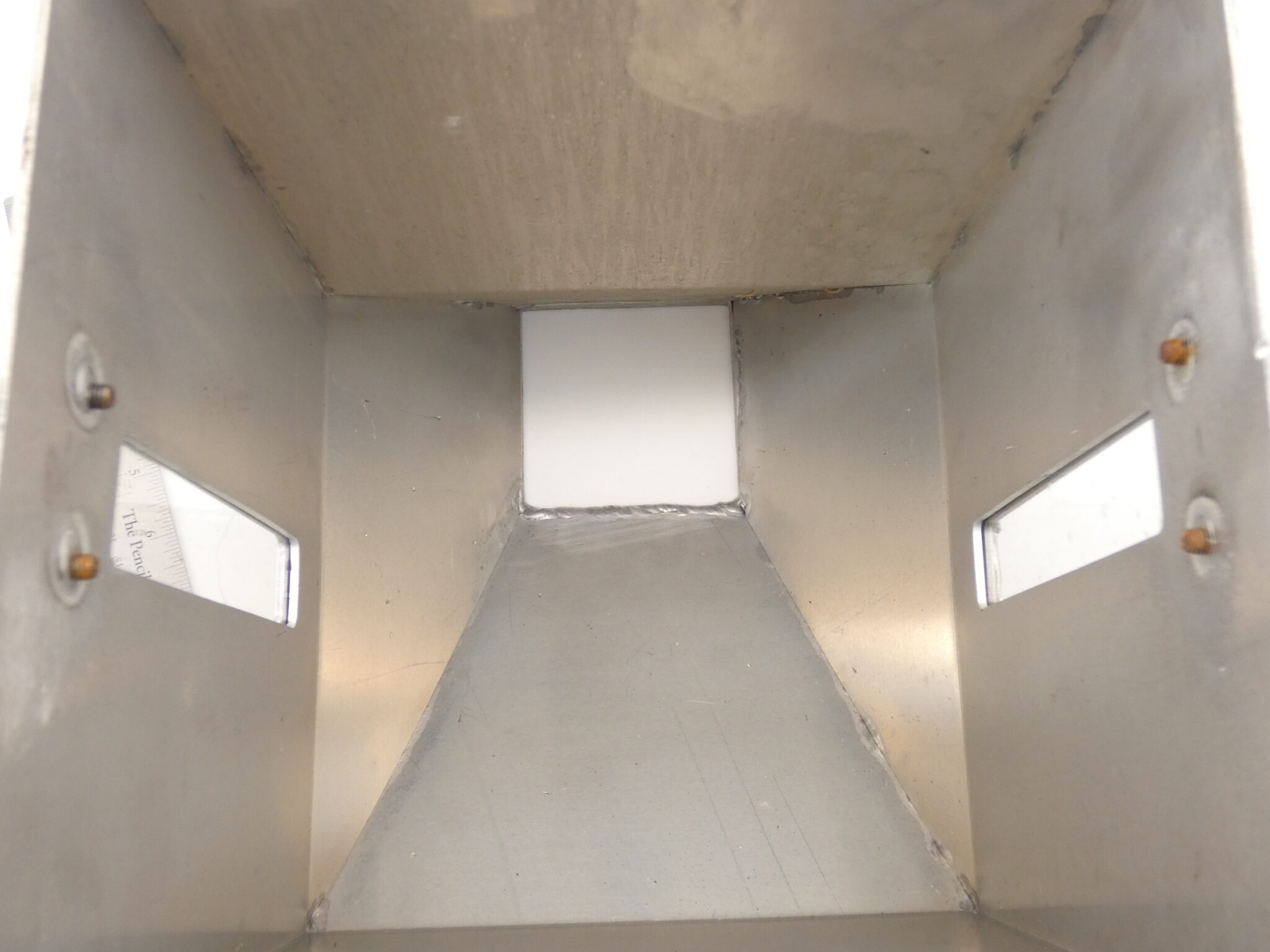 Aluminum Hopper w/ Sight Glass 8″ Opening Size 12″ Height GPM Surplus