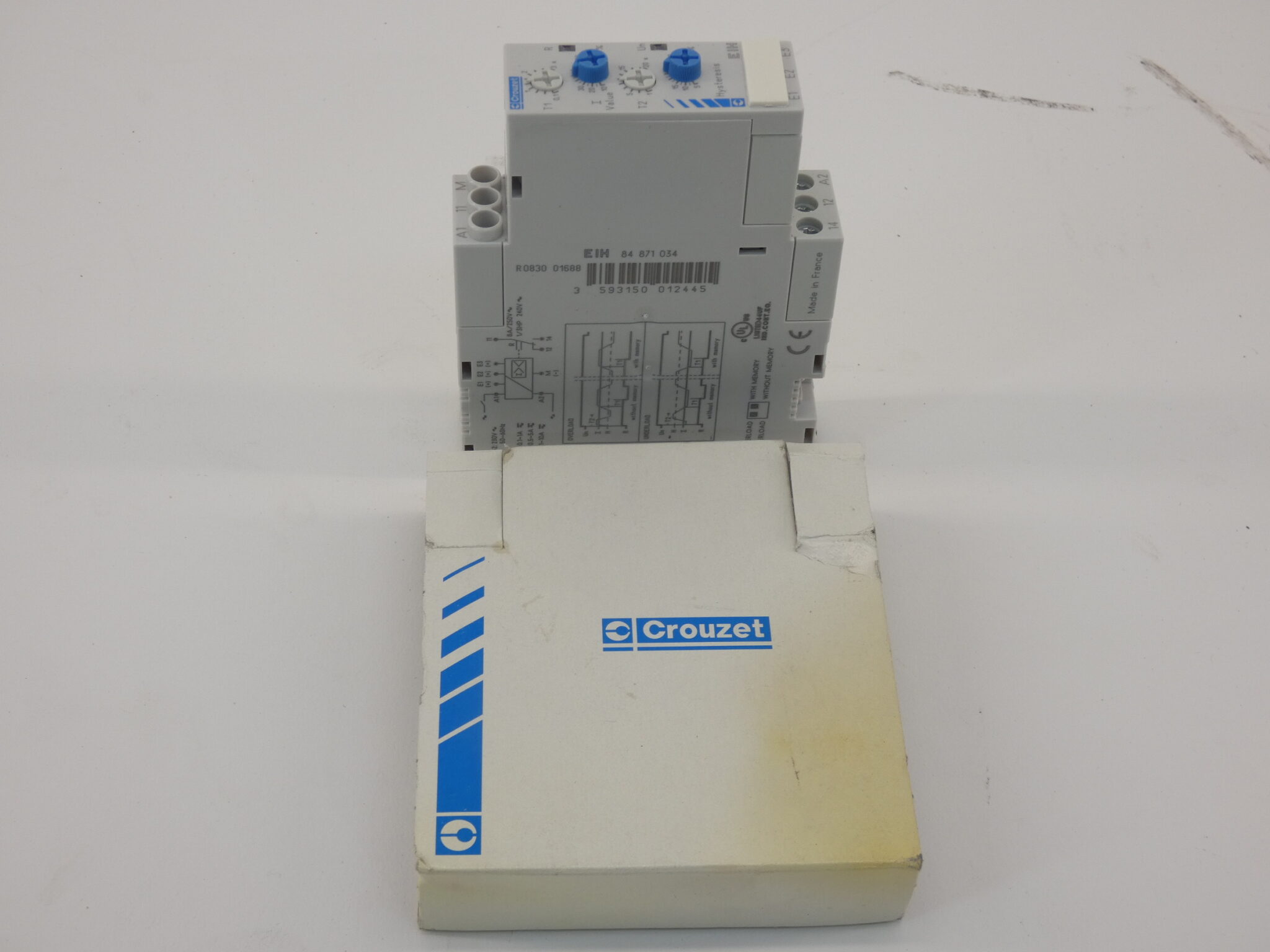 Crouzet EIH 84 871 034 Current Monitoring Relay, 230V GPM Surplus