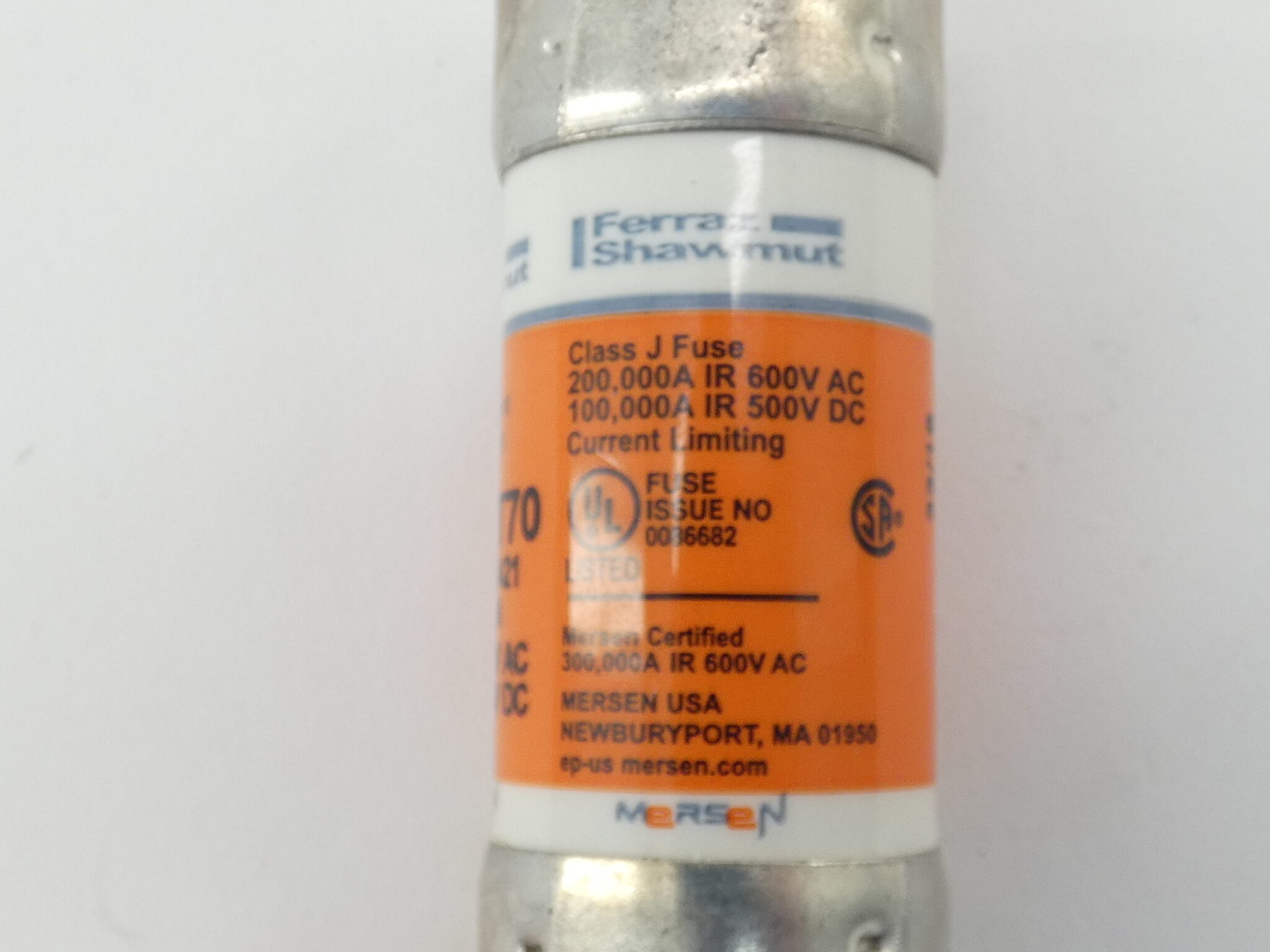 Fusible TRS200R Ferraz Shawmut 200A 600V AC/DC - Type TRI-ONIC - Neuf D'origine (NOS)