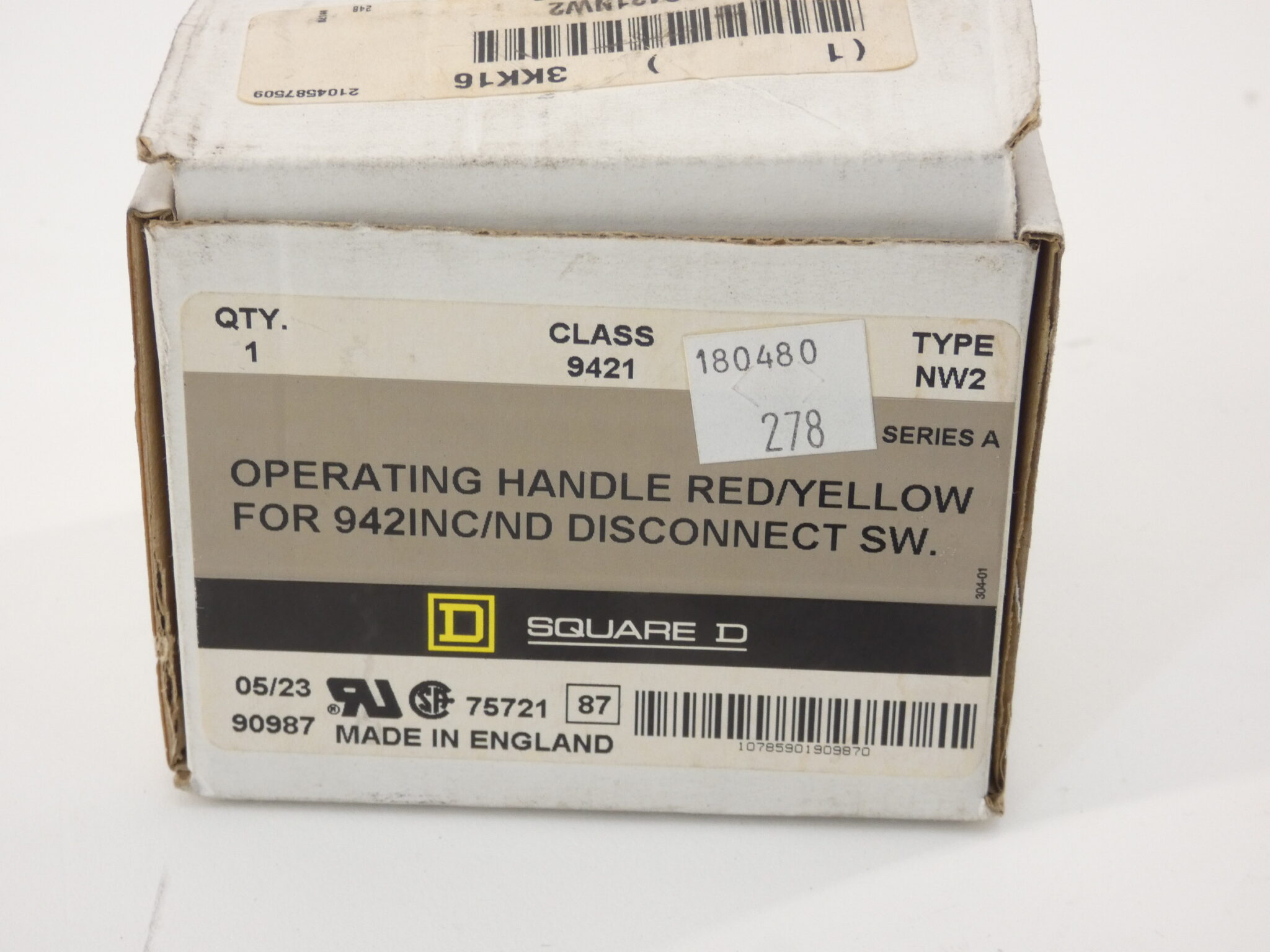 Square D 9421-NW2 Operating Handle Red/Yellow for Disconnect Switch ...