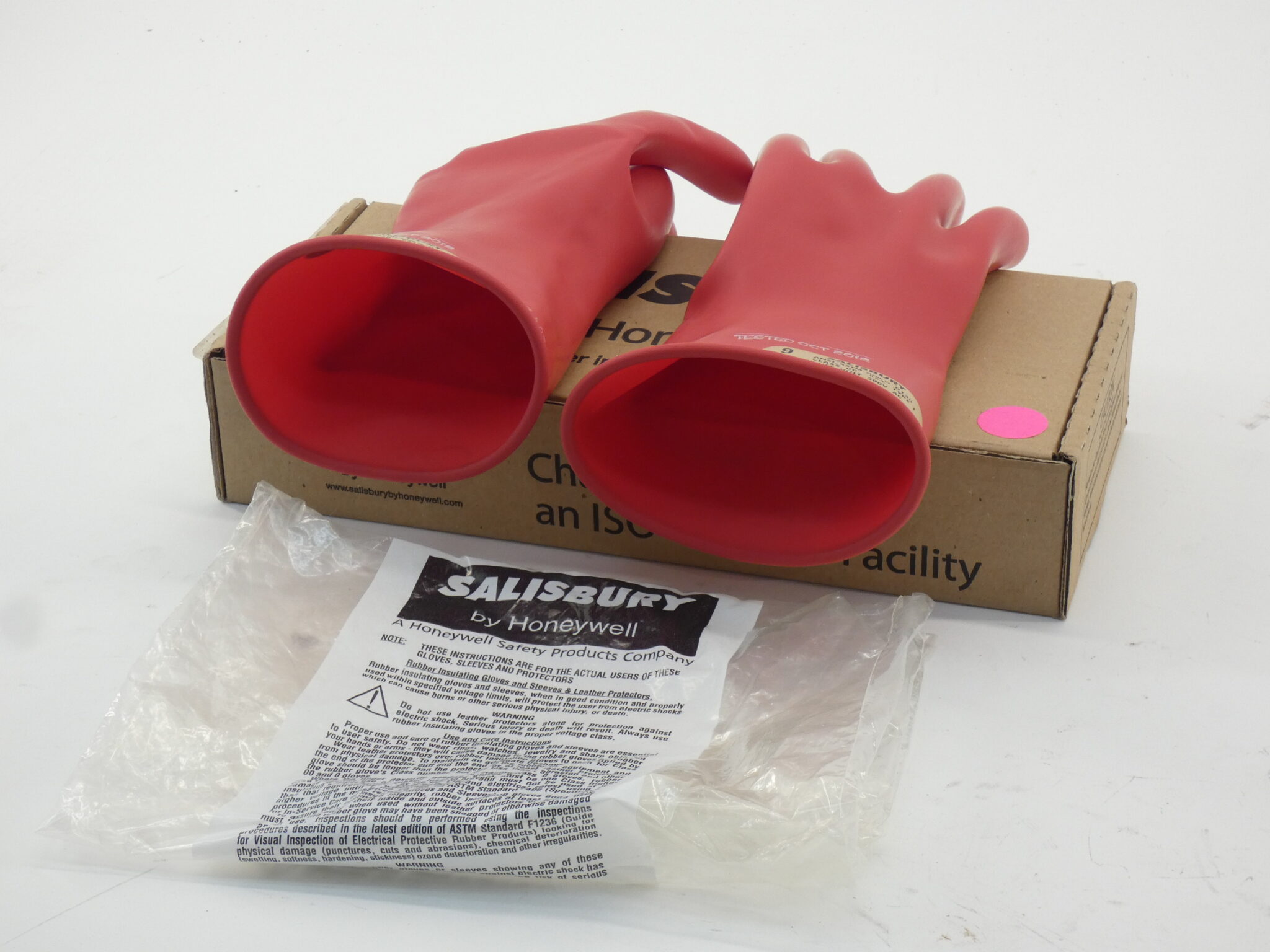 Salisbury D120 E0011R/8 Red Lineman Rubber Glove Size 8 Class 00 11" Length T...