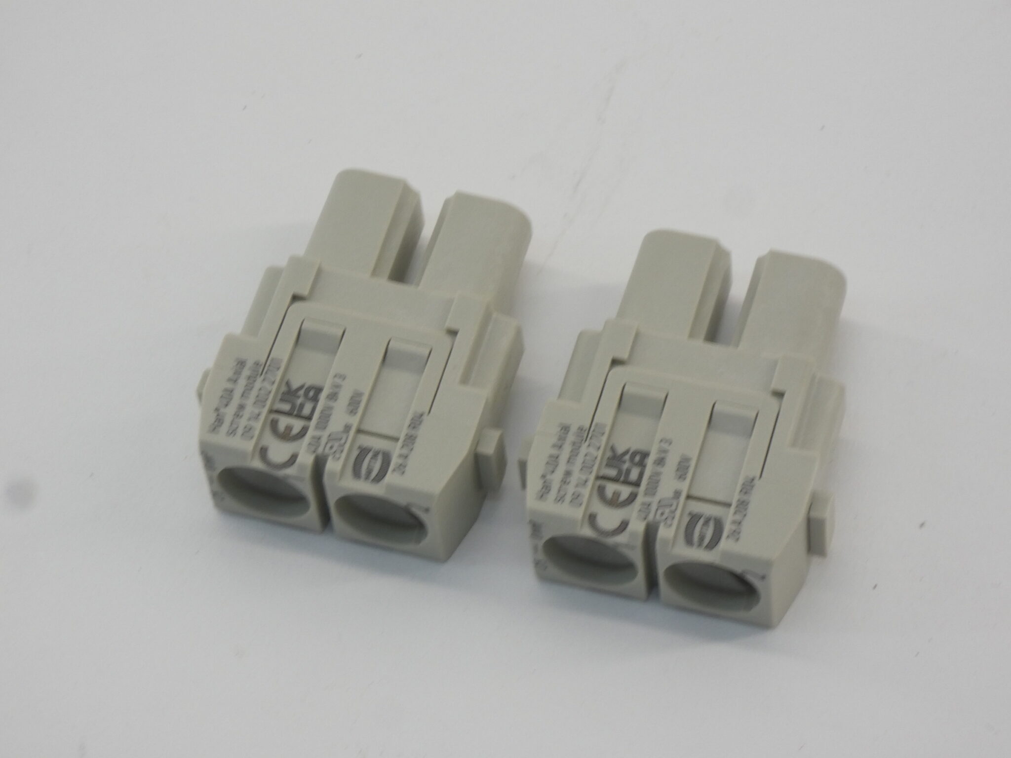 *Lot of 2* Han Harting 09140022701 Axial Screw Module Connector Female 40A 10...