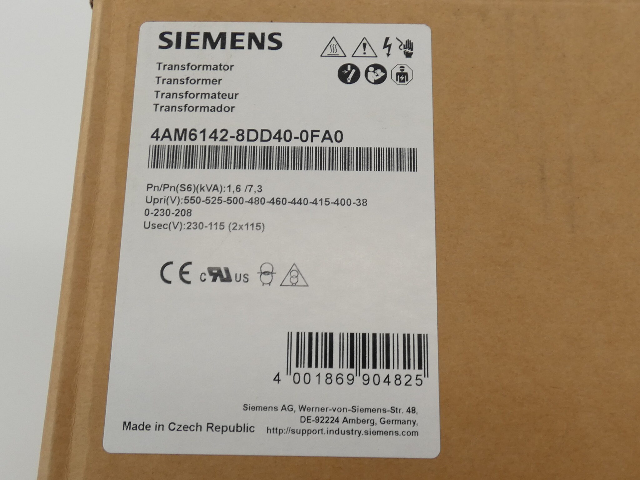 *Damaged* Siemens 4AM61428DD400FA0 Transformer GPM Surplus