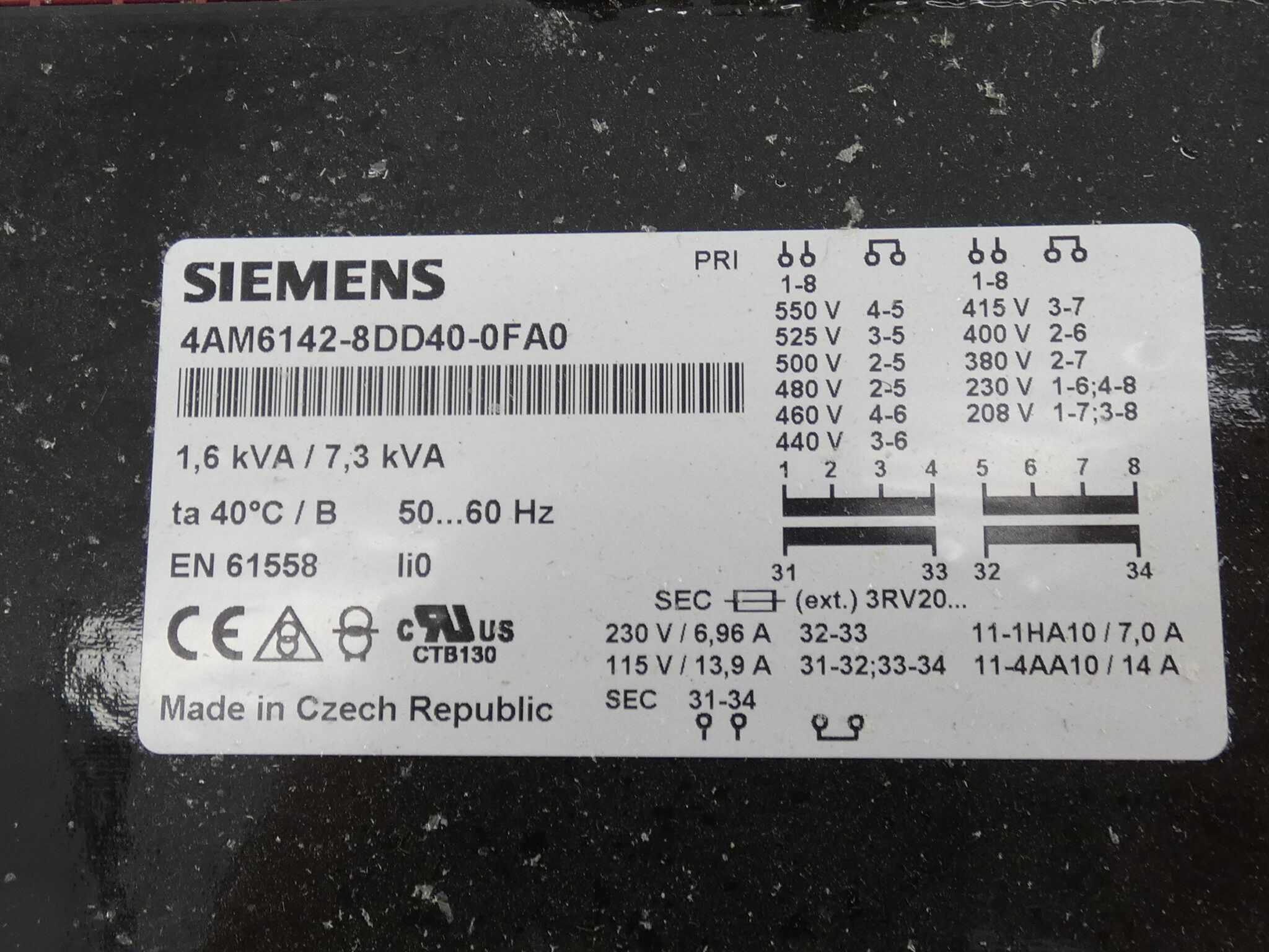 *Damaged* Siemens 4AM61428DD400FA0 Transformer GPM Surplus