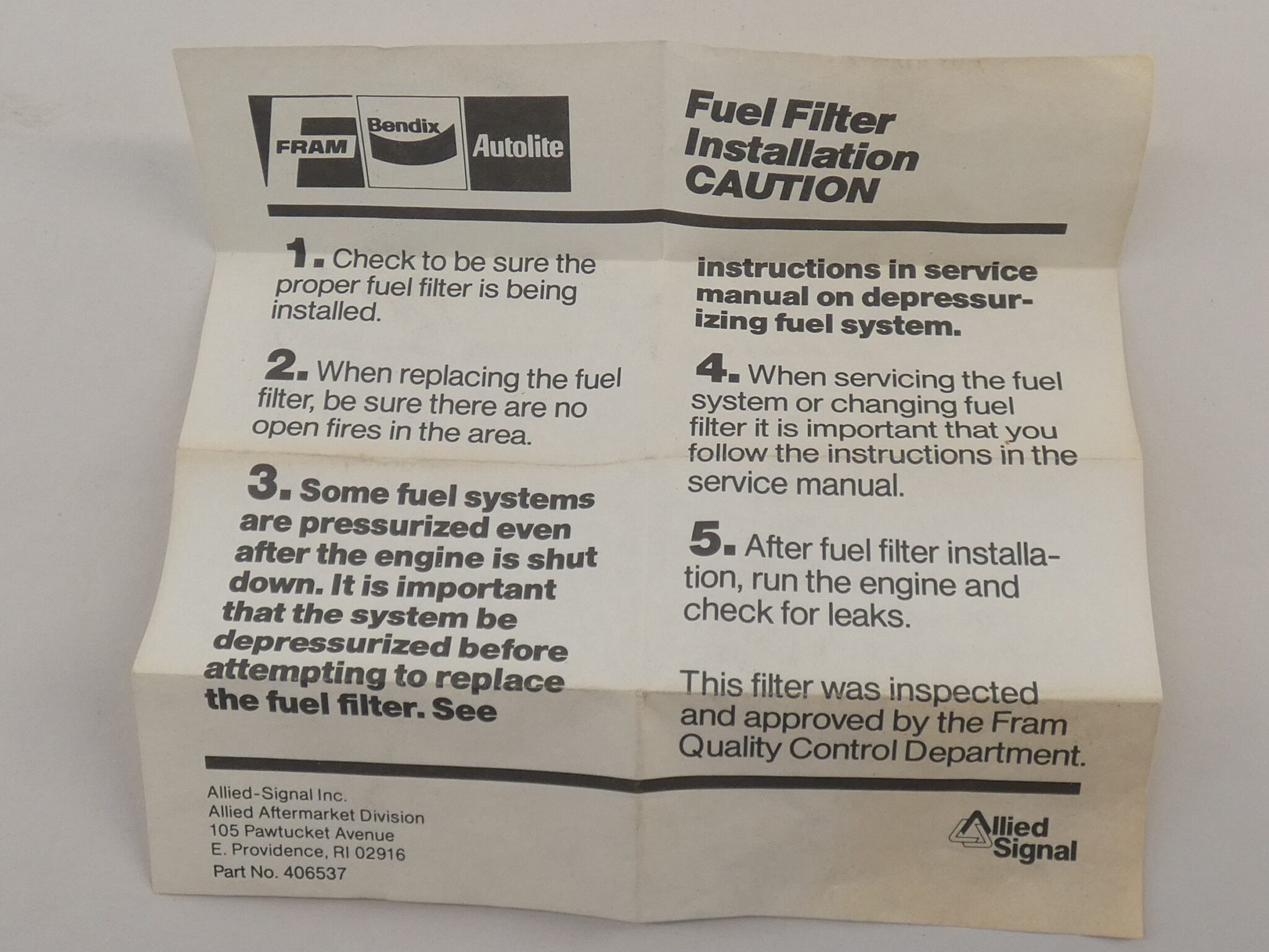 Fram PS4836 Fuel Filter GPM Surplus