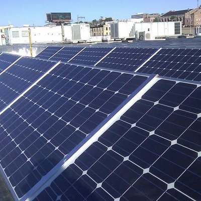 Rooftop PV installation on the Forest County Potawatomi Tribe administration building