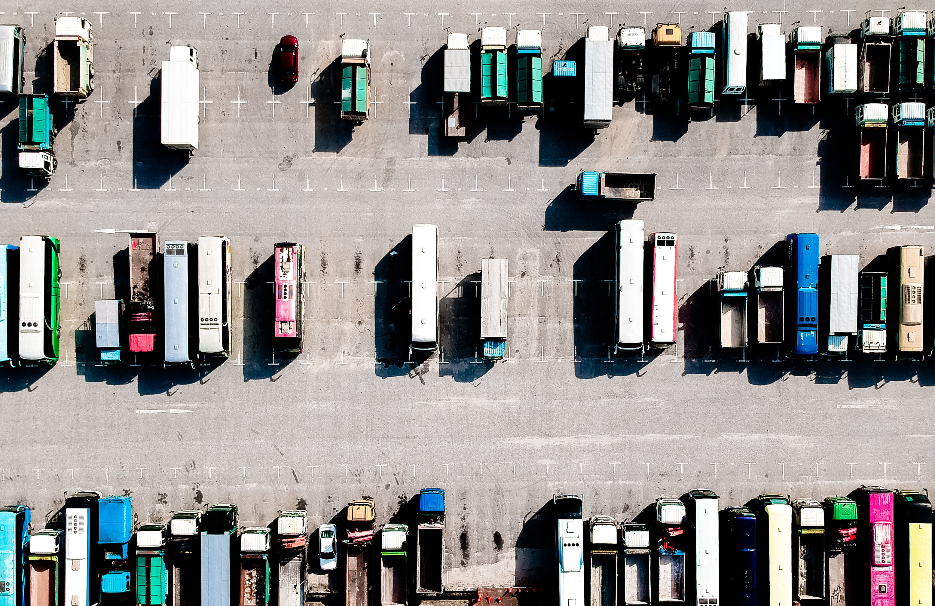 Picture of truck parking lot