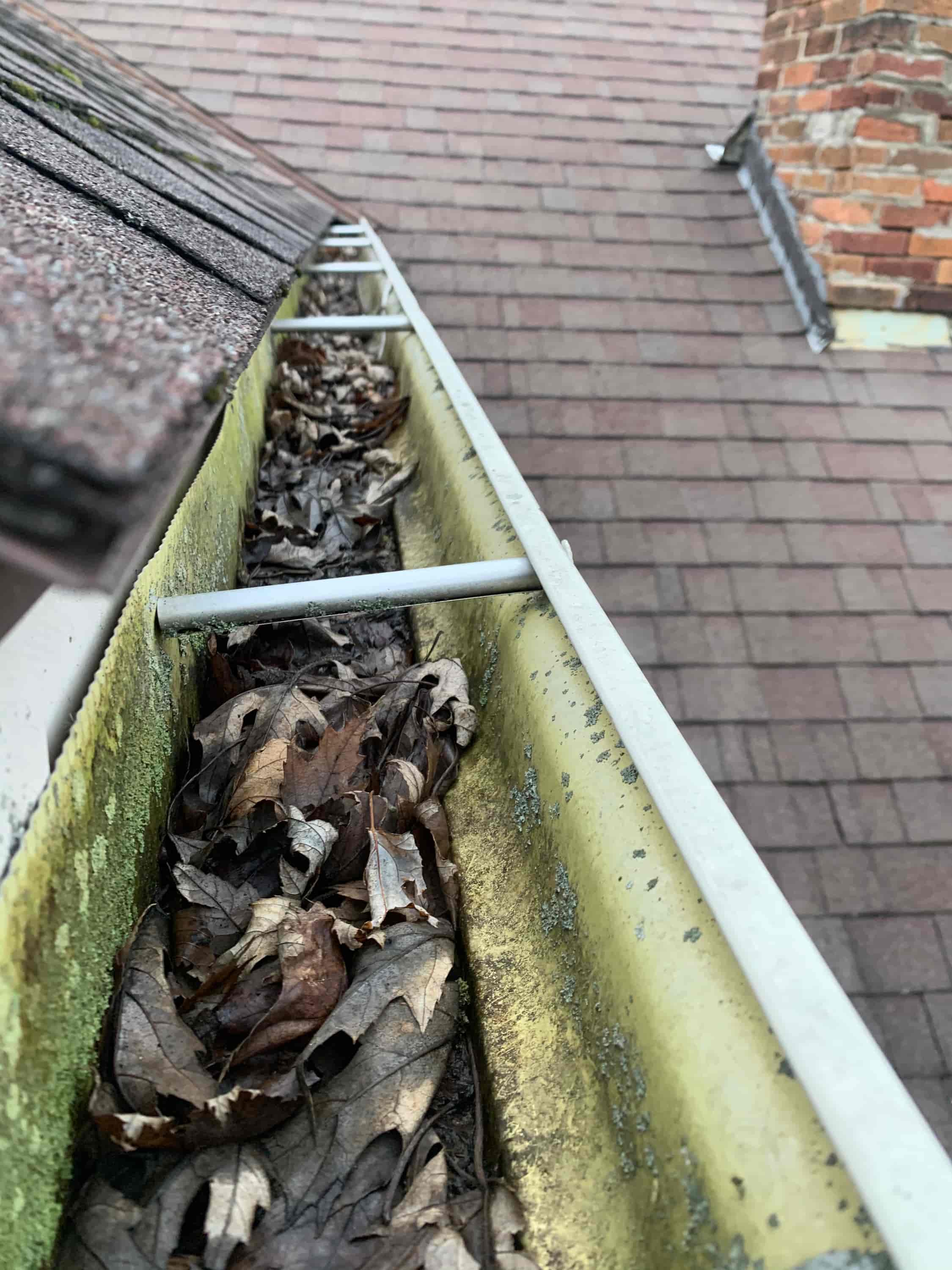 gutter cleaning with hose